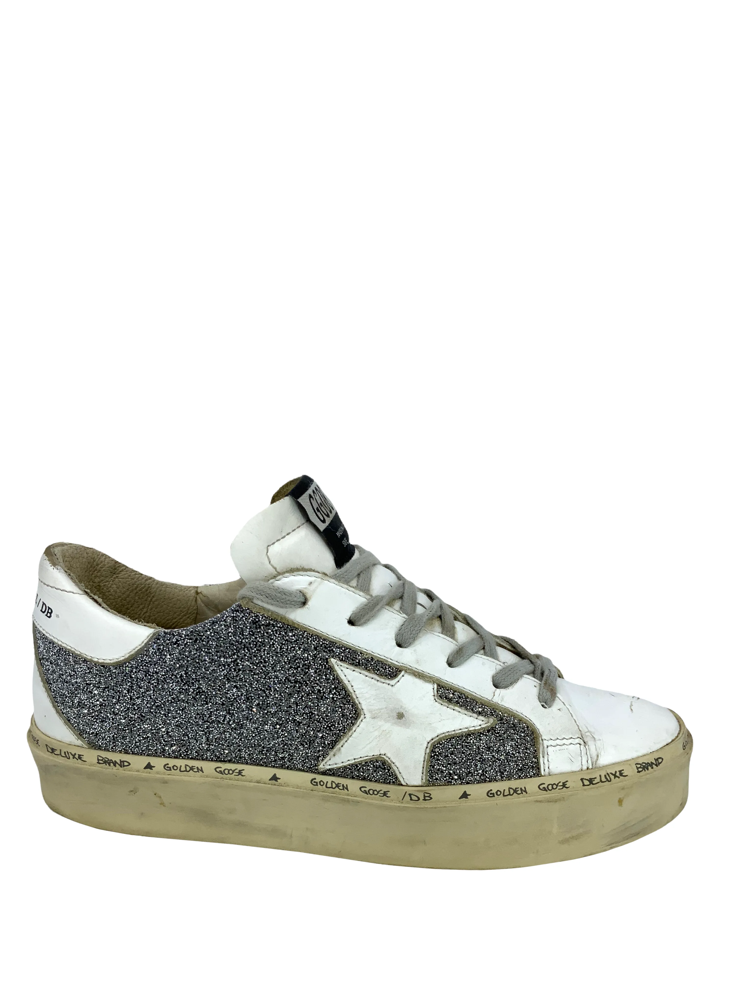 Golden Goose Superstar Metallic Glitter Low-Top Sneakers Size 7