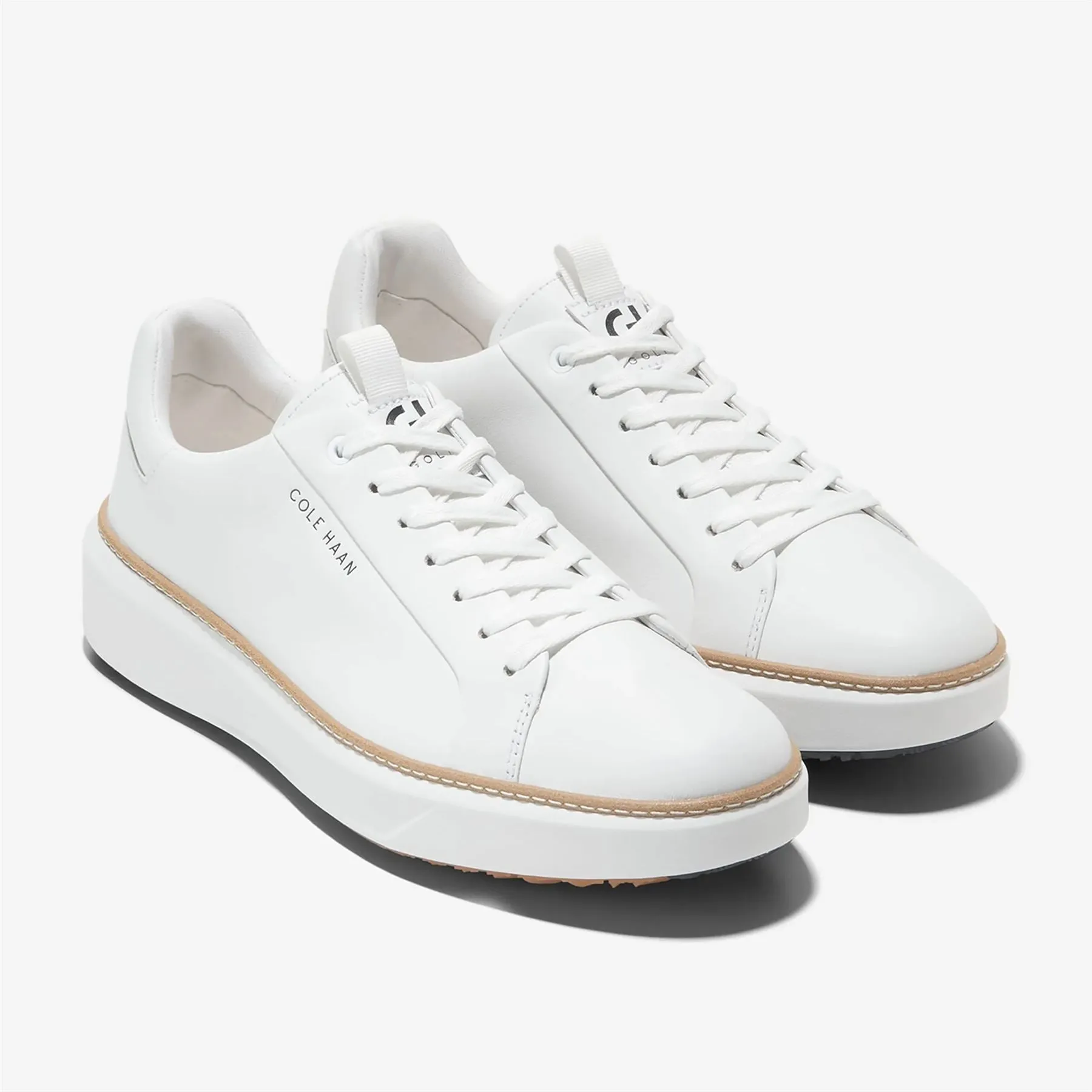 GRANDPRO Topspin Golf Shoes White/Natural - AW24