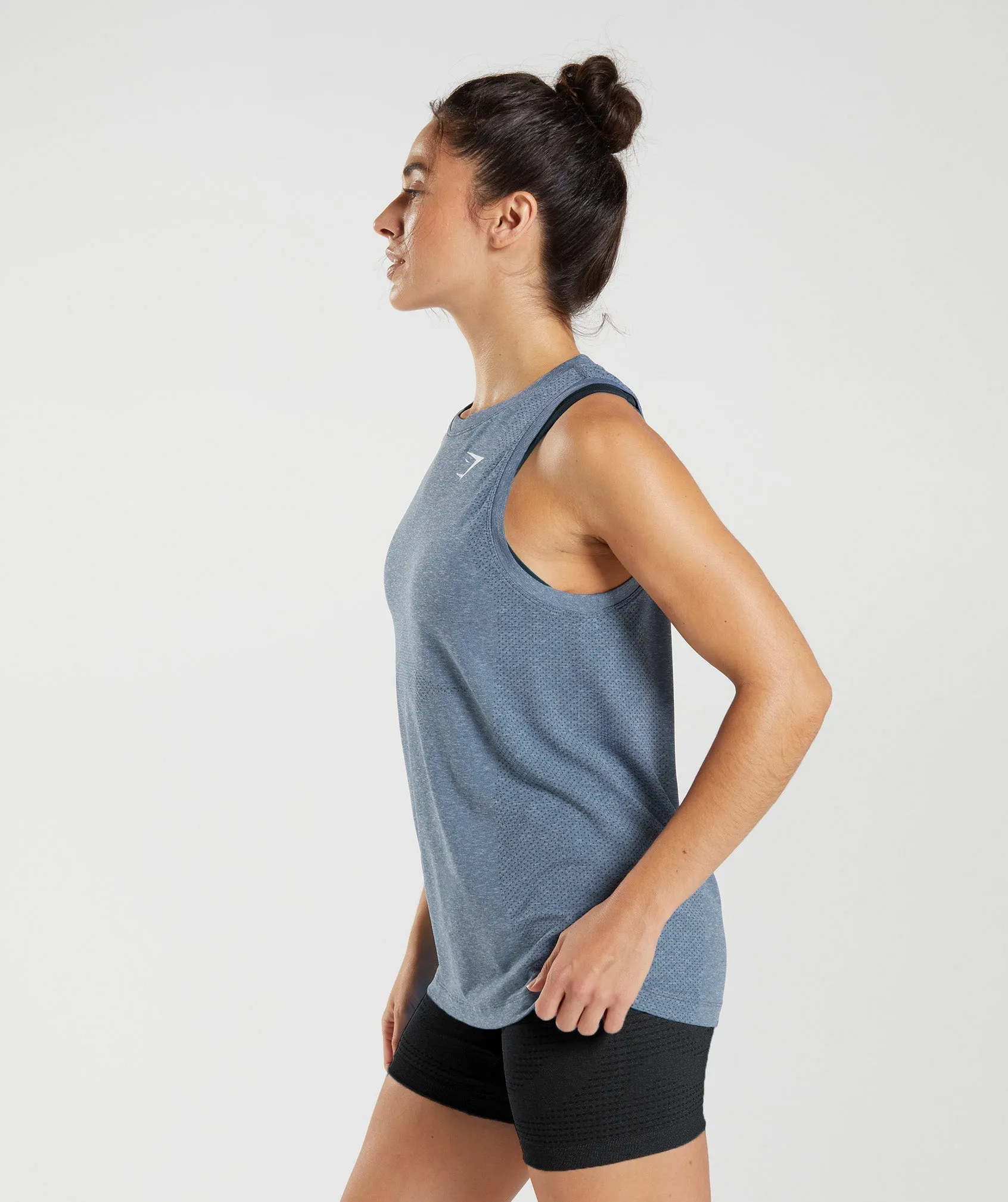 Gymshark Vital Seamless 2.0 Light Tank - Evening Blue Marl