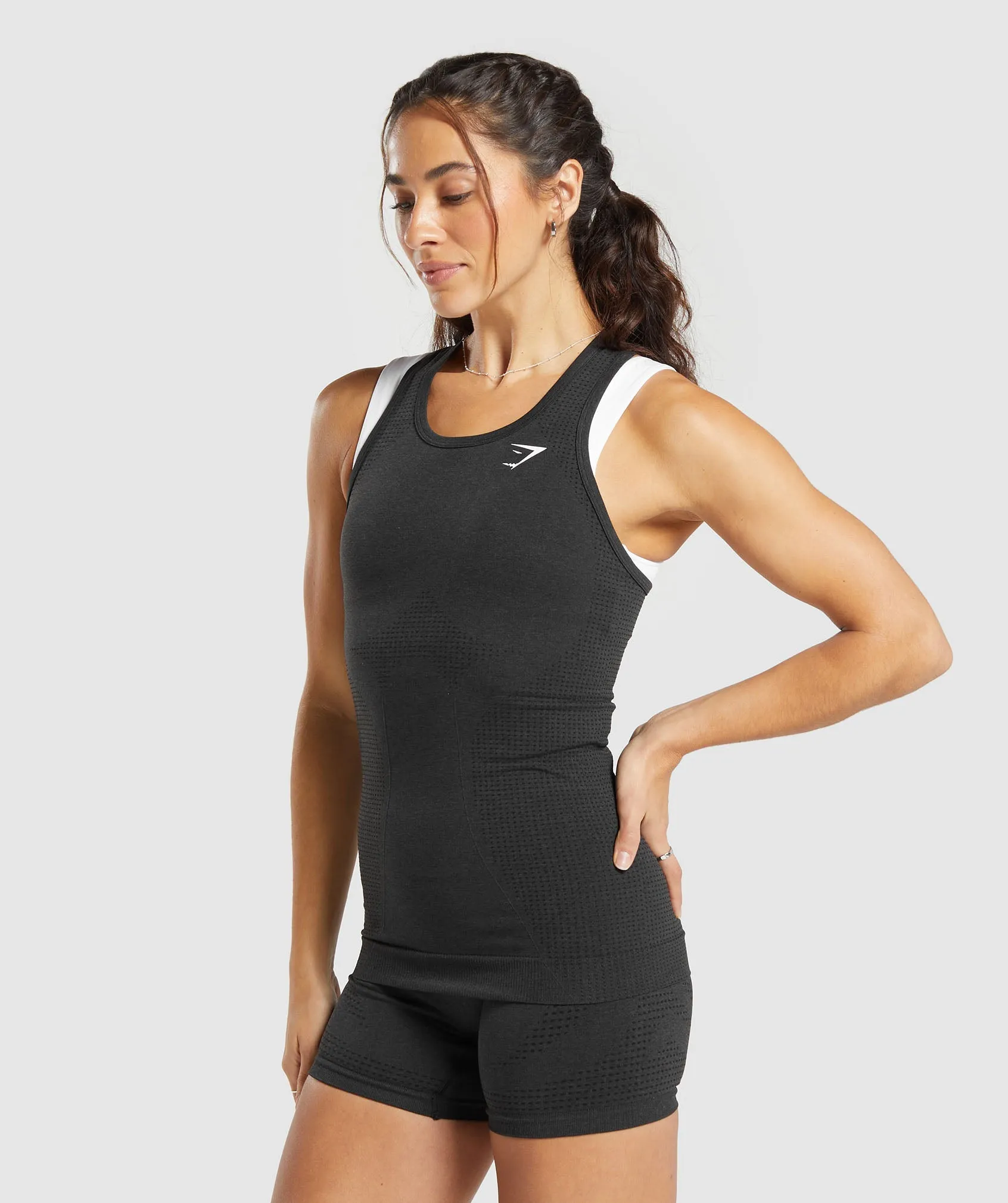 Gymshark Vital Seamless Tank - Black Marl