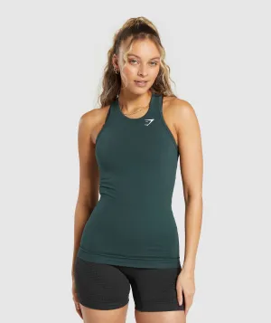 Gymshark Vital Seamless Tank - Woodland Green Marl