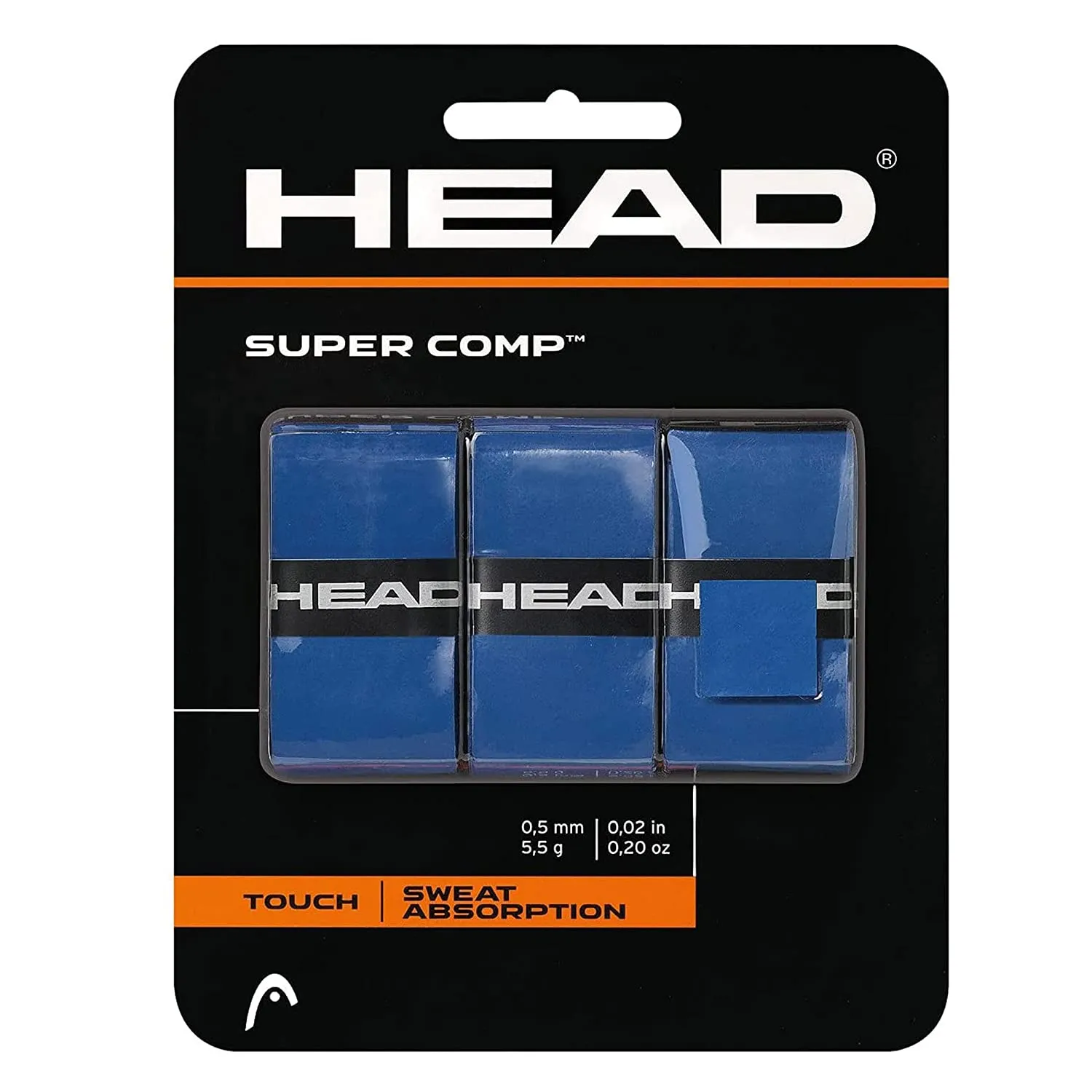 HEAD Super Comp Tennis Grip (Blue) - Pack of 3