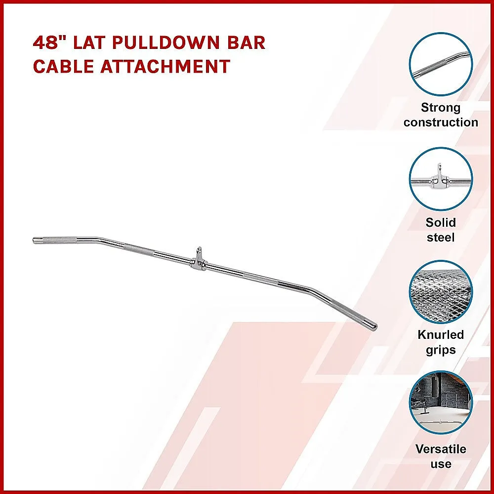 Heavy-Duty 48" Lat Pulldown Bar with Knurled Grips