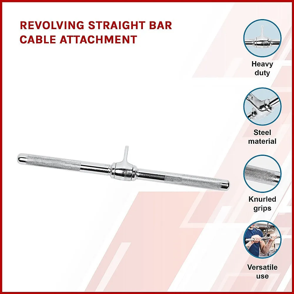 Heavy-Duty Revolving Straight Bar Cable Attachment, 47cm