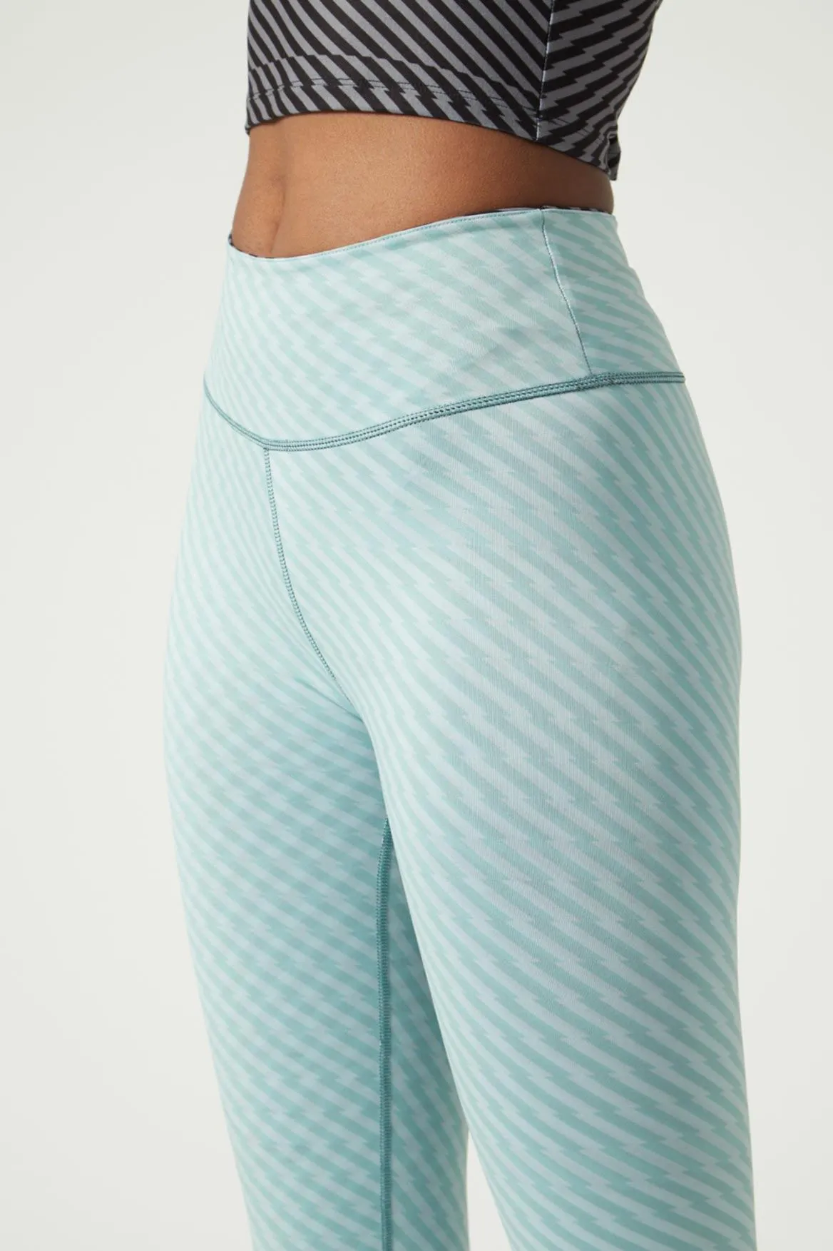 High Waist Reversible Legging Zig Zag