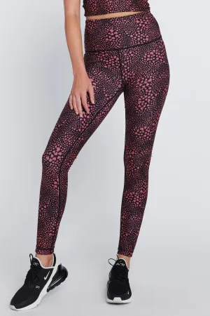 High Waist Reversible Leggings Mauve Cheer