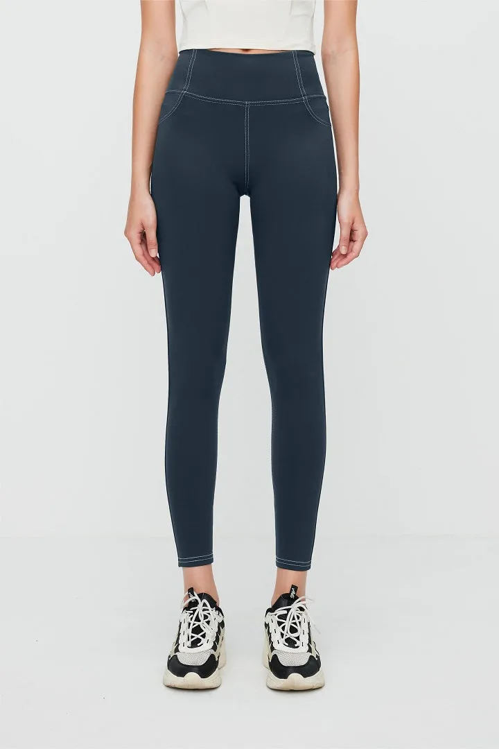 High Waisted 7/8 Tummy Control Legging with Back Pockets