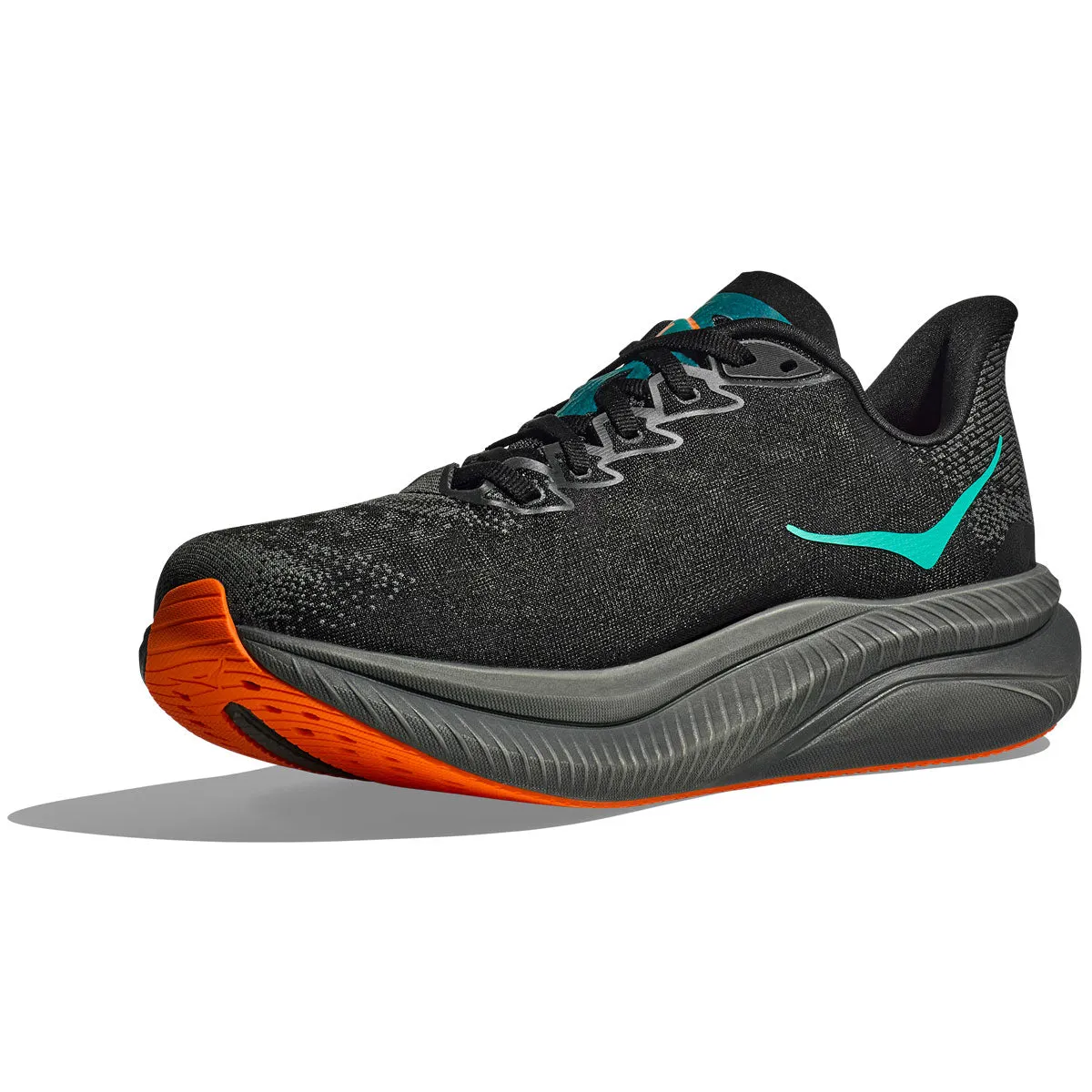 Hoka Mach 6 Running Shoes - Mens - Black/Electric Tangerine