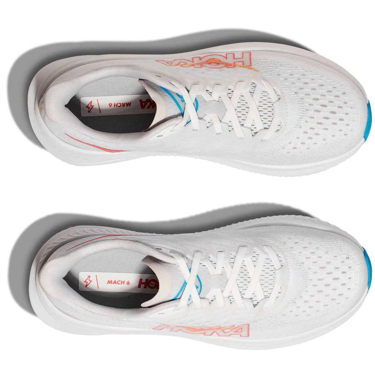 Hoka Mach 6 Running Shoes - Womens - White/Nimbus Cloud