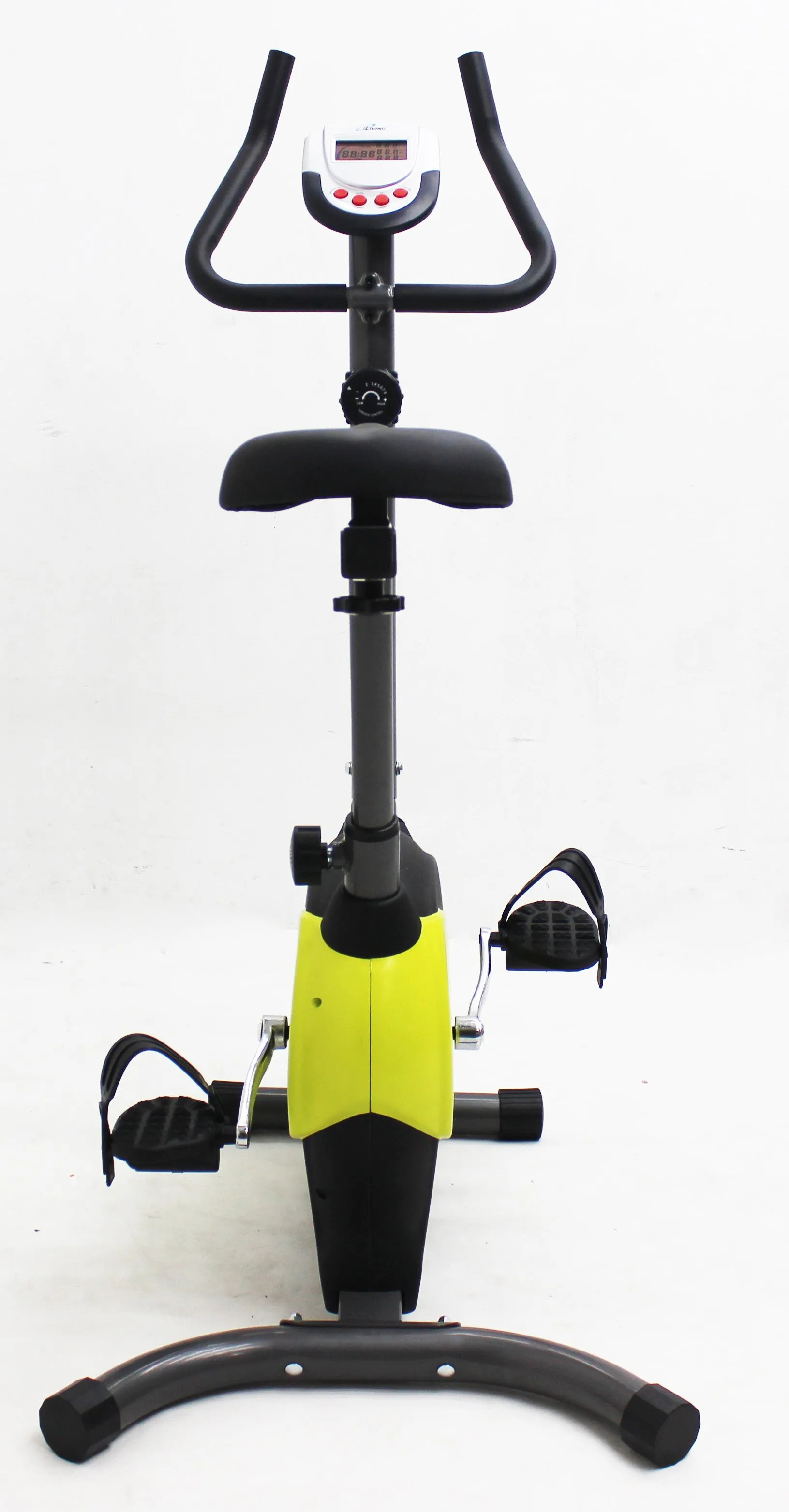 ILG-904 - iLIVING Magnetic Upright Bike with Adjustable Seat, Yellow