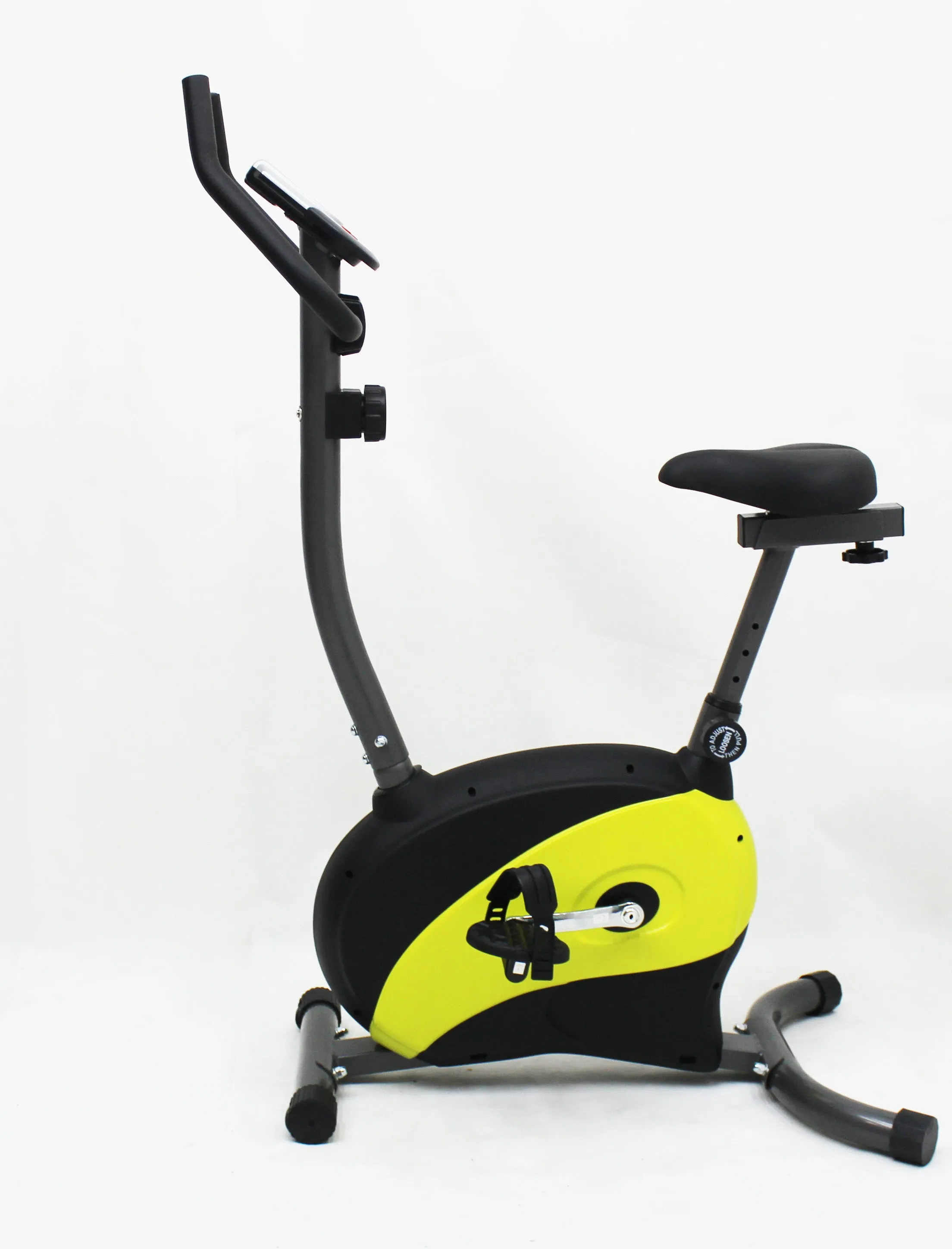 ILG-904 - iLIVING Magnetic Upright Bike with Adjustable Seat, Yellow