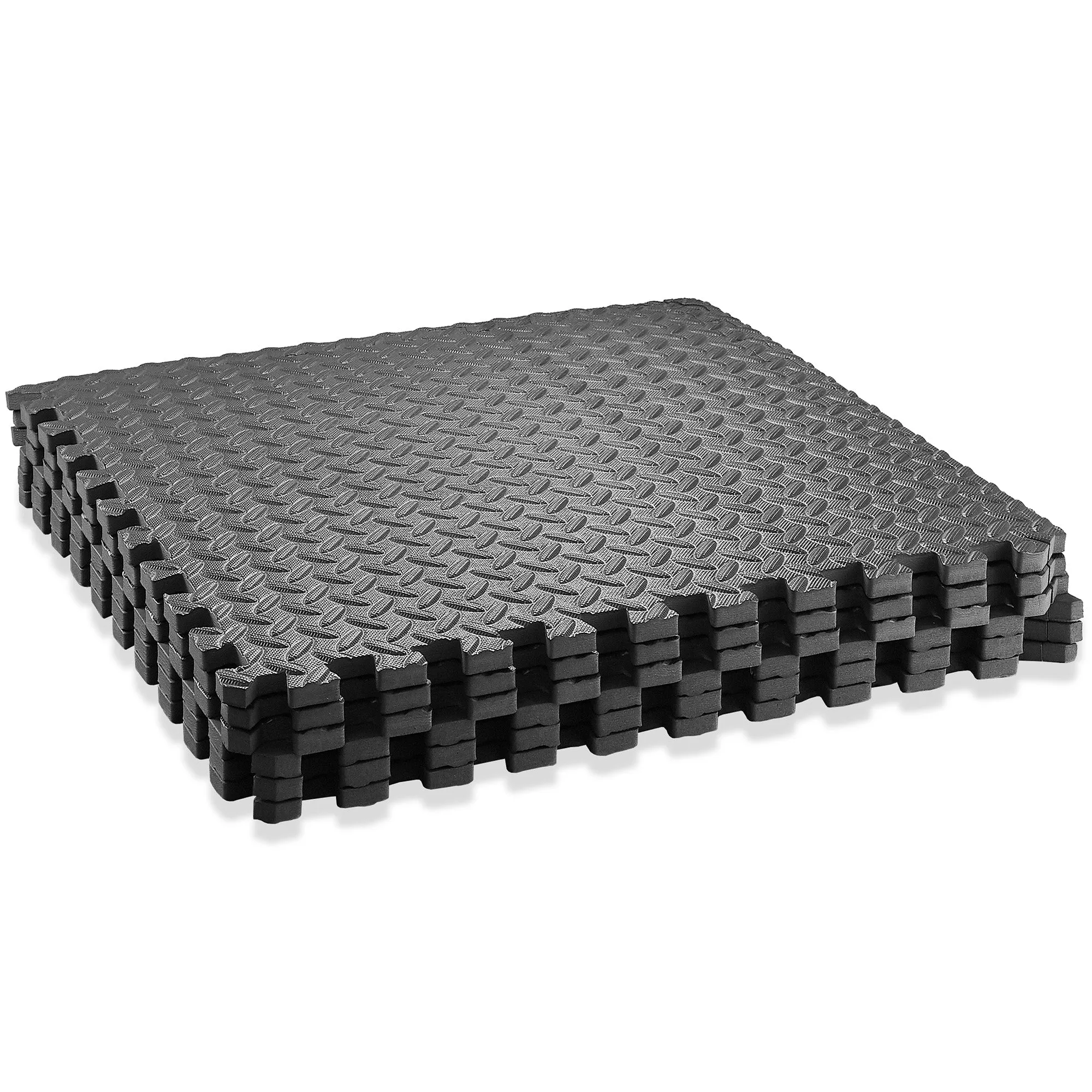 Interlocking Puzzle Exercise EVA Foam Mats, 1/2" Thick, 12-120 SQFT