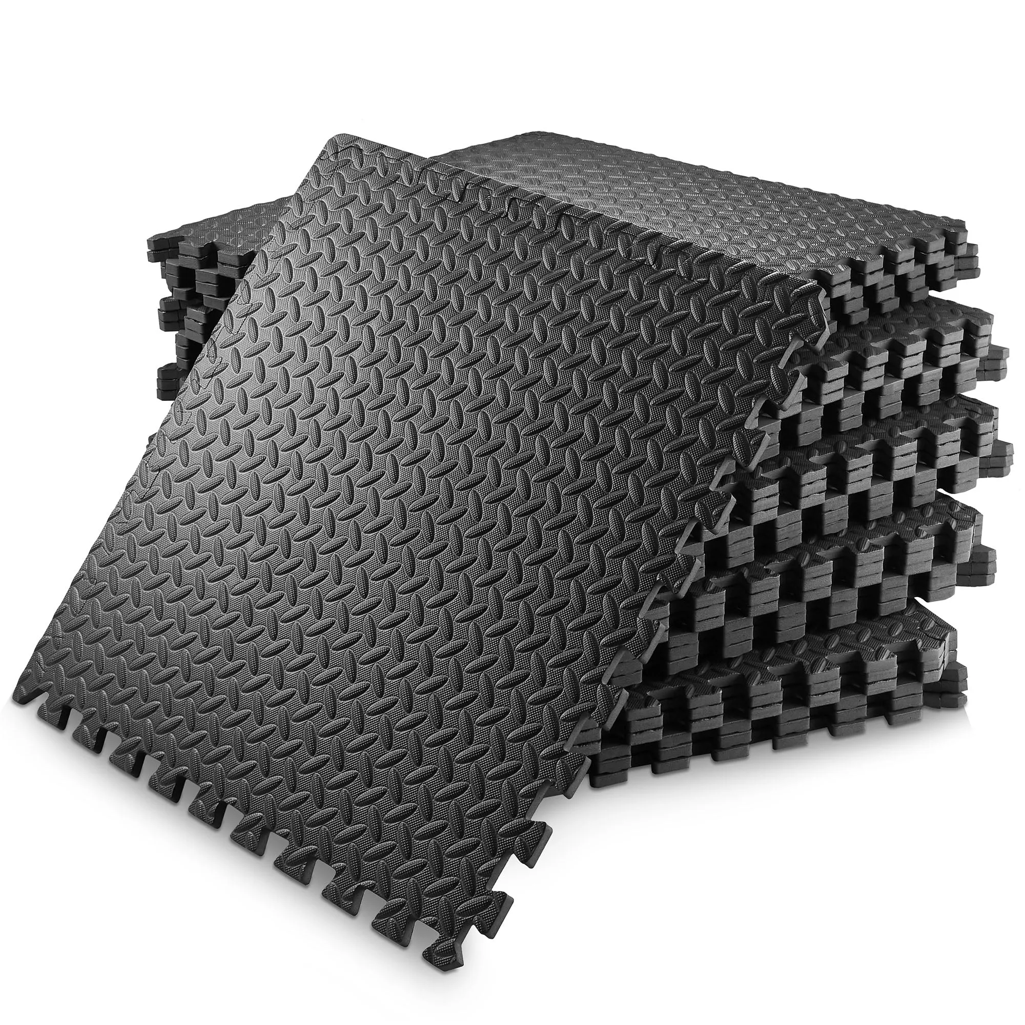 Interlocking Puzzle Exercise EVA Foam Mats, 1/2" Thick, 12-120 SQFT