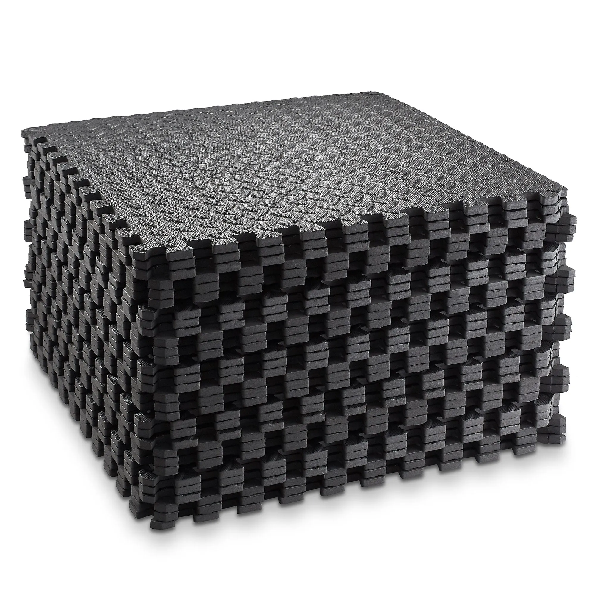 Interlocking Puzzle Exercise EVA Foam Mats, 1/2" Thick, 12-120 SQFT