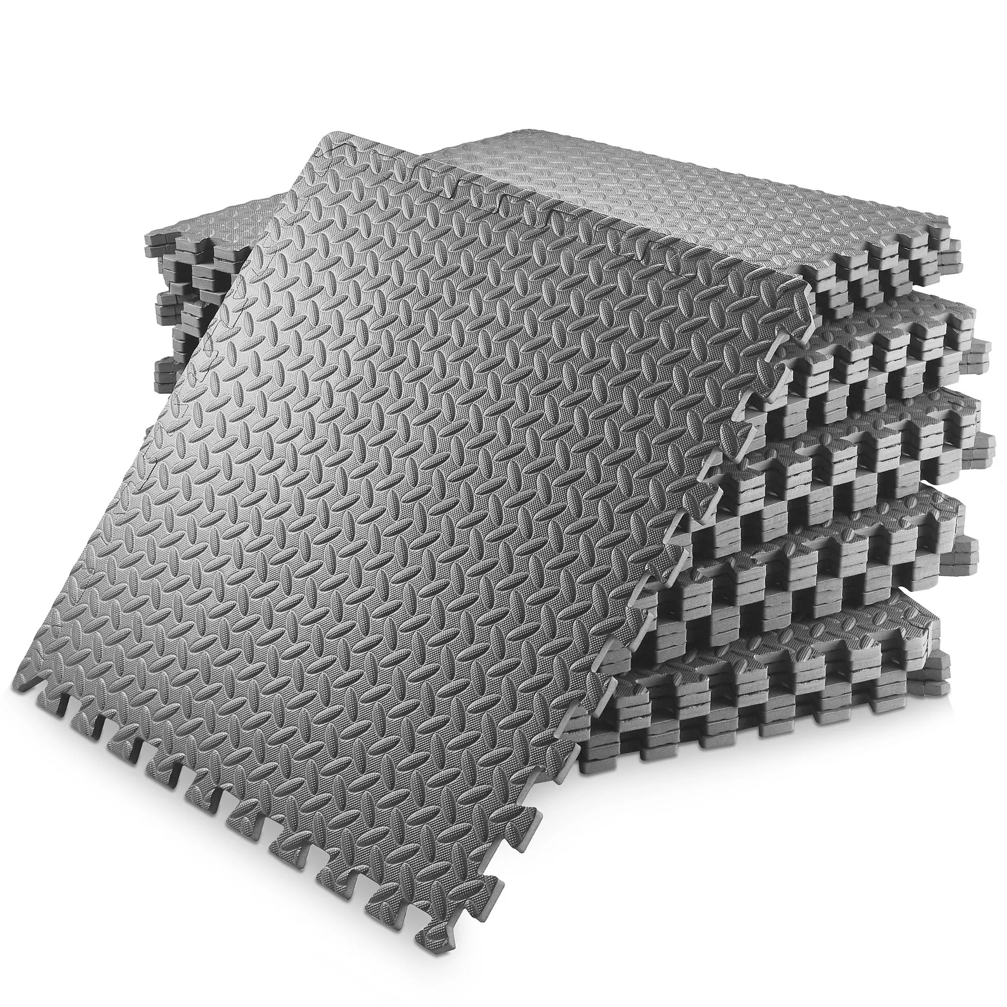 Interlocking Puzzle Exercise EVA Foam Mats, 1/2" Thick, 12-120 SQFT