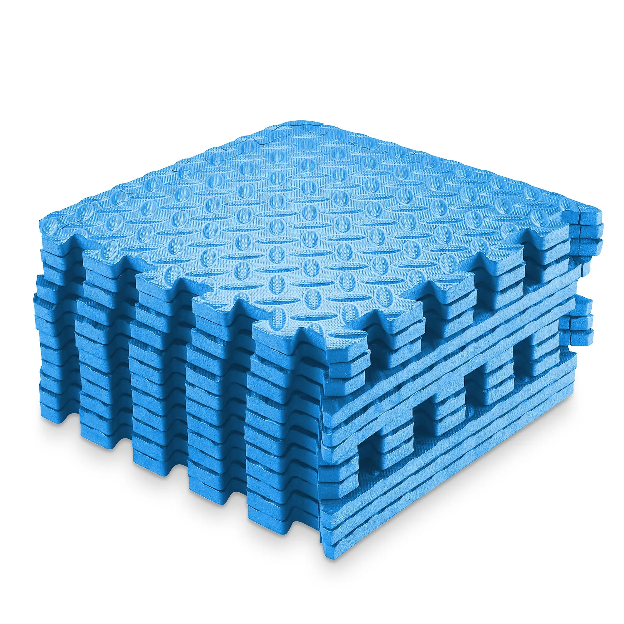 Interlocking Puzzle Exercise EVA Foam Mats, 1/2" Thick, 12-120 SQFT