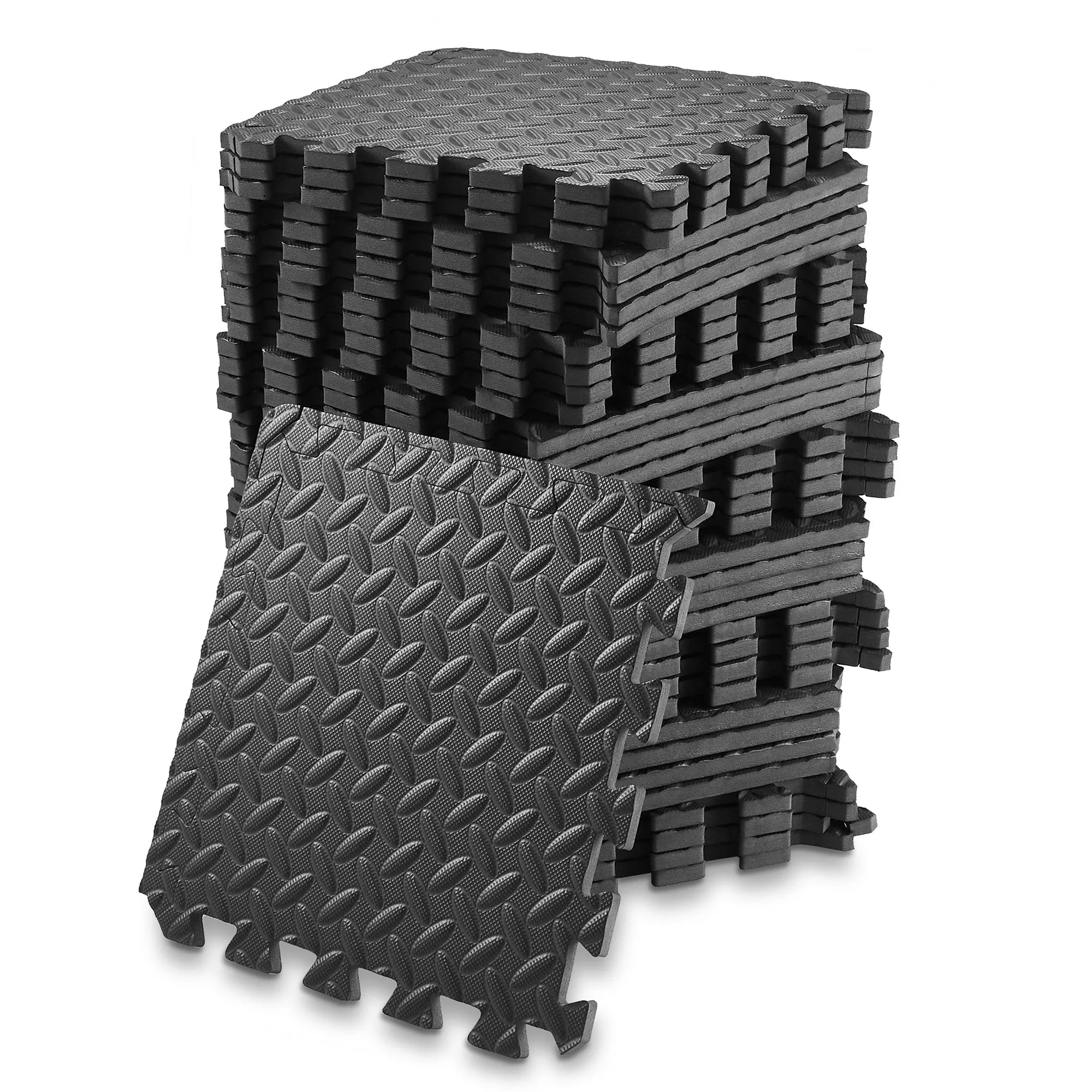 Interlocking Puzzle Exercise EVA Foam Mats, 1/2" Thick, 12-120 SQFT