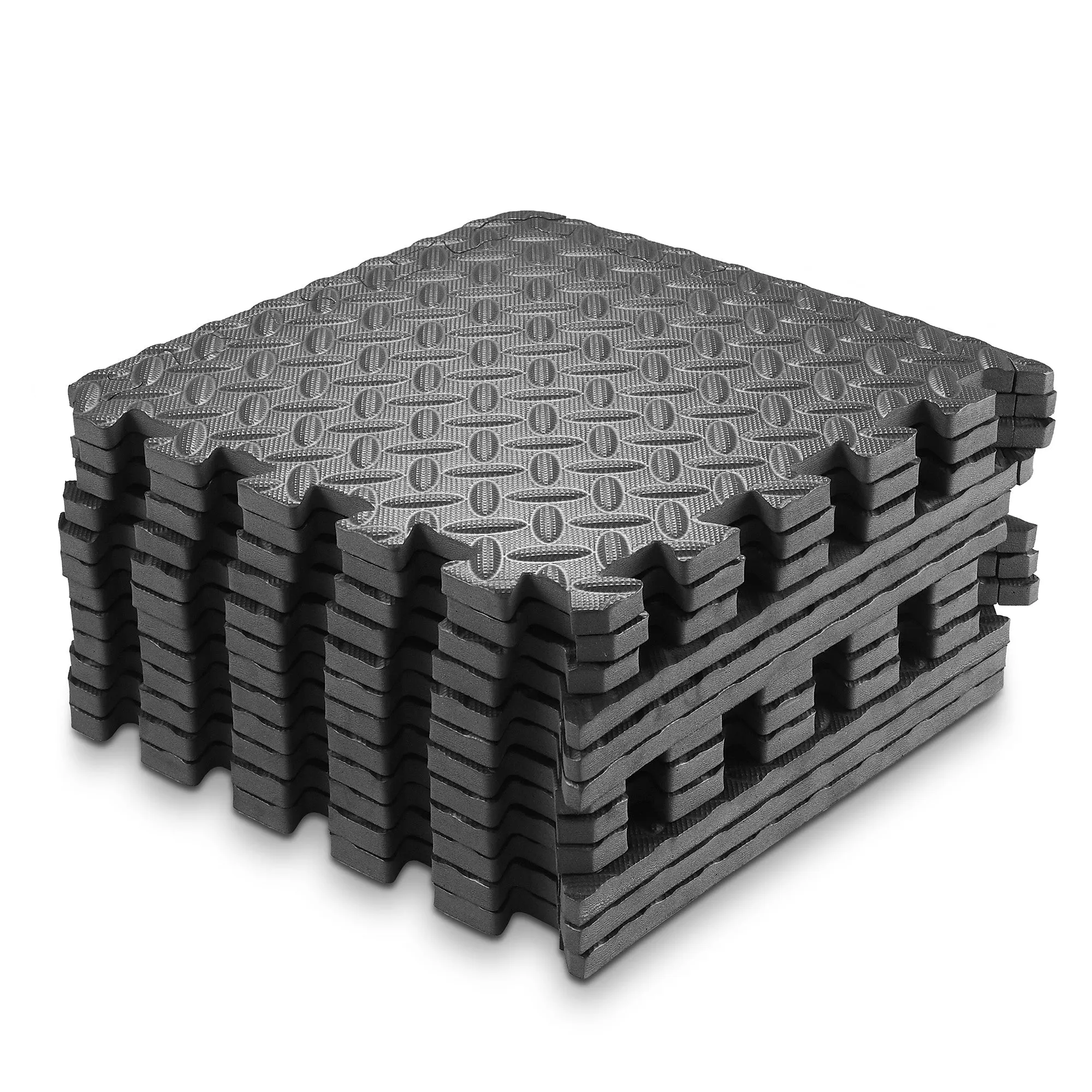 Interlocking Puzzle Exercise EVA Foam Mats, 1/2" Thick, 12-120 SQFT