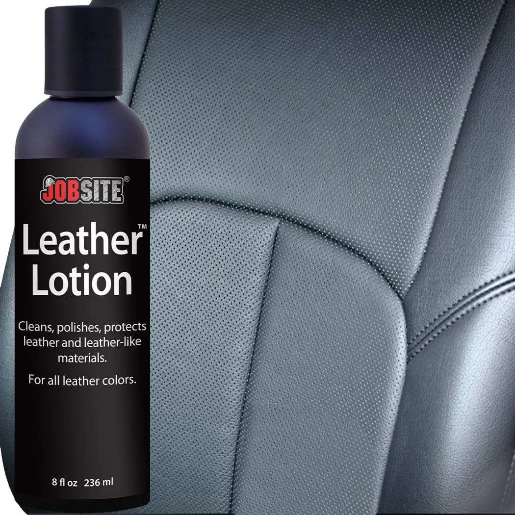 JobSite Premium Leather Lotion Softener & Conditioner- Cleans, Polishes, Protects - 8 oz