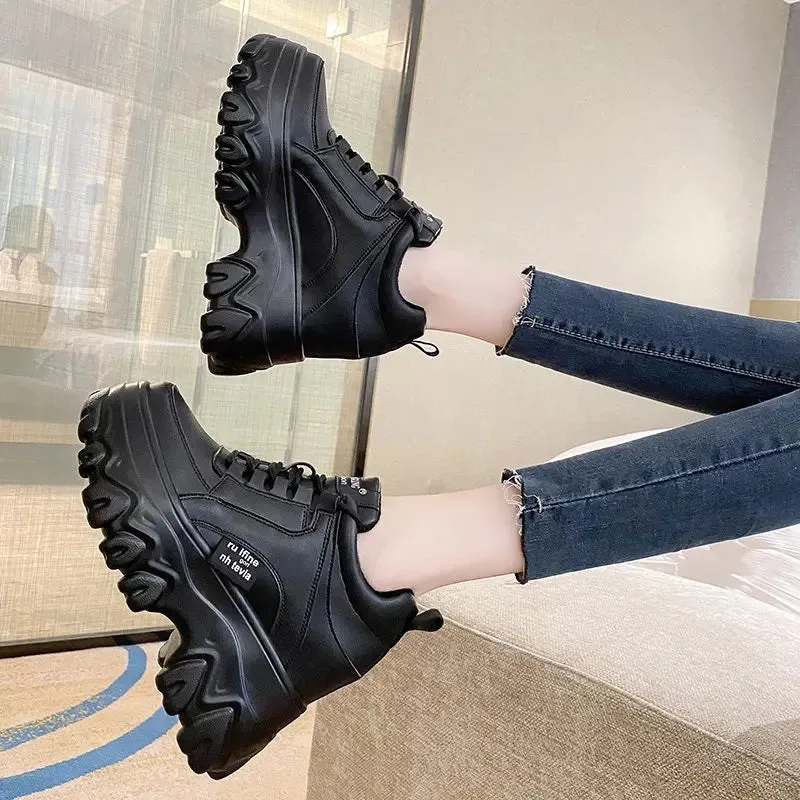 Joskaa 2024 New Black Platform Sneakers Trainers