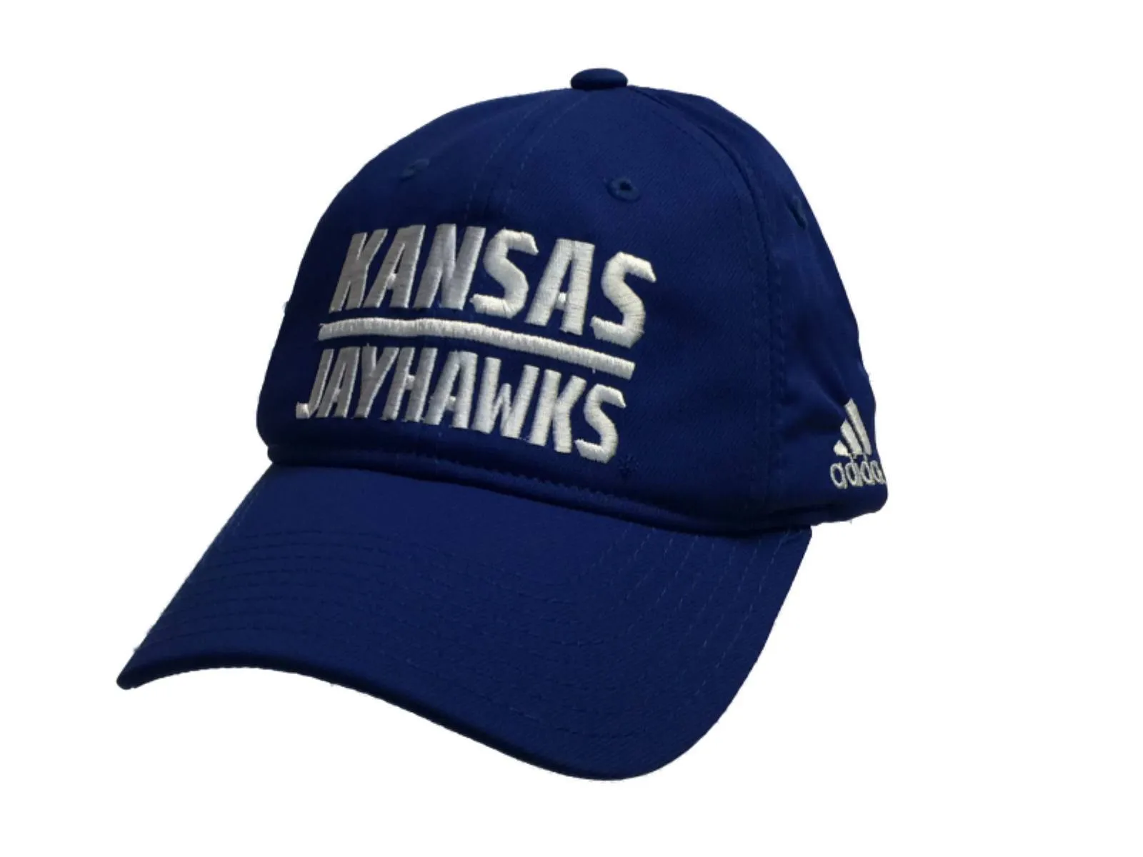 Kansas Jayhawks Adidas Blue Climalite Slouch Adjustable Strap Hat Cap