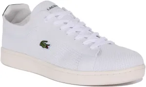 Lacoste Carnaby Piquee In White Green For Men