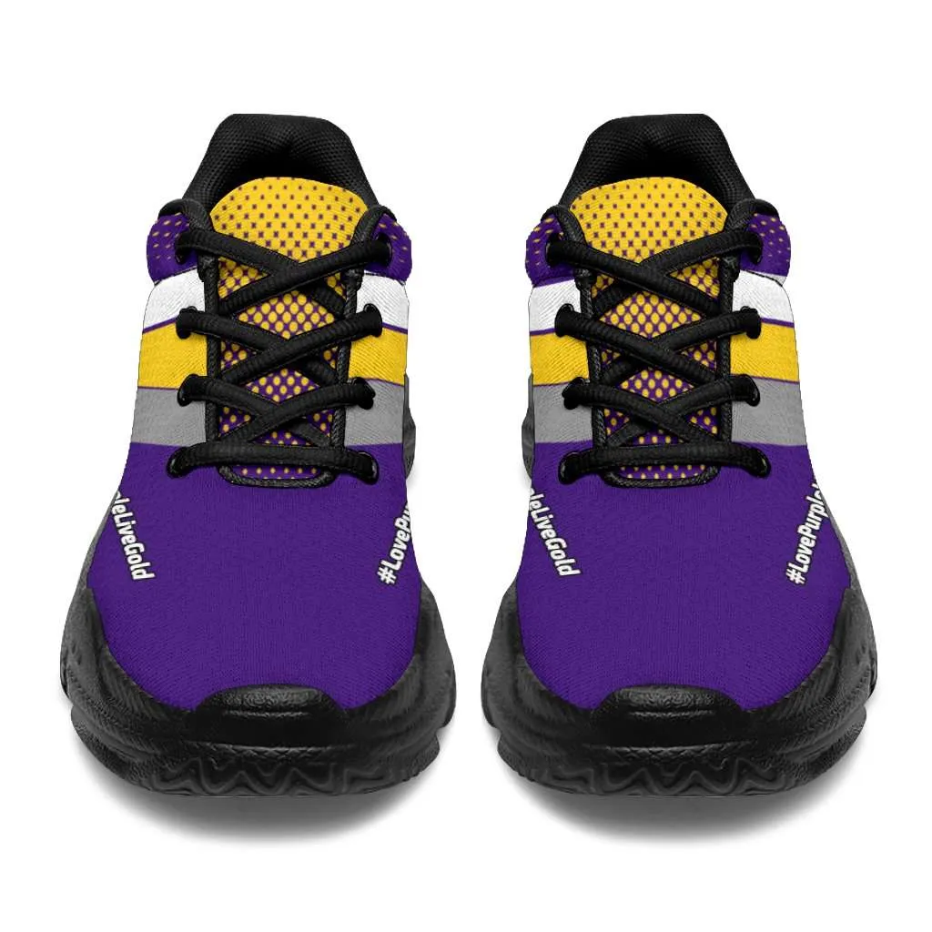 Louisiana #LovePurpleLiveGold Chunky Sneakers