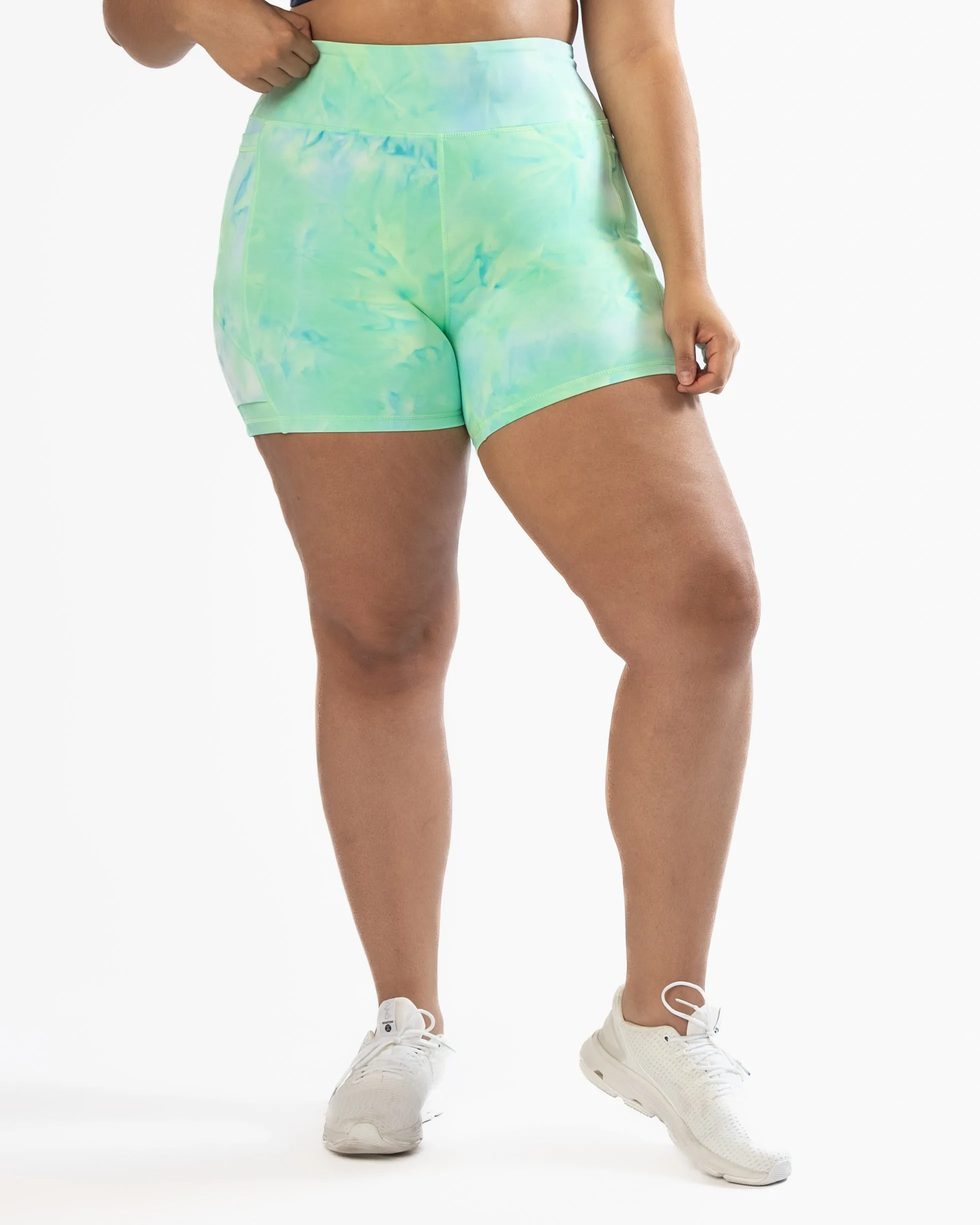 Lux Baseline Shorts (5 in. inseam) - Key Lime Tie Dye