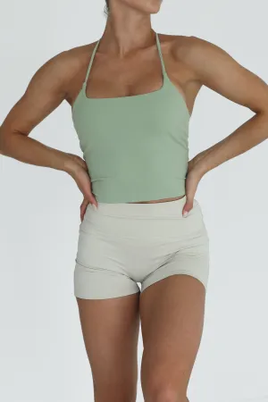 Luxe cross-back singlet: sage