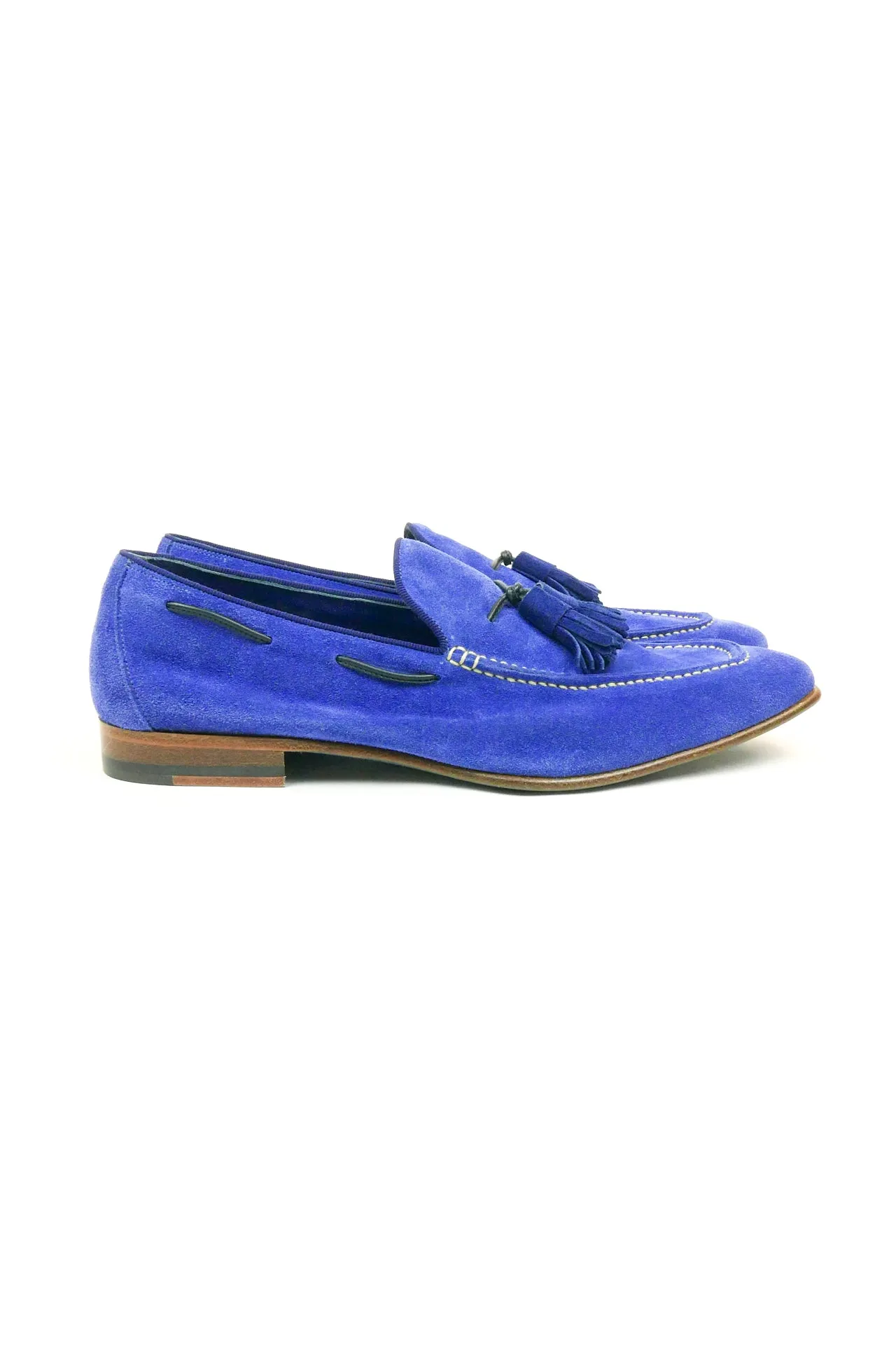 Martin Tassel in Soft Cobalt Suede