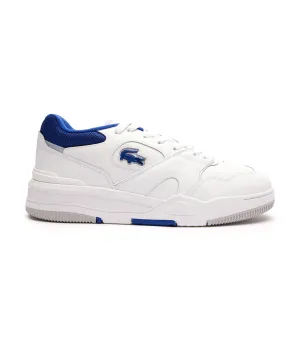 Men's Lineshot Contrasted Collar Leather Trainers  White/Blue