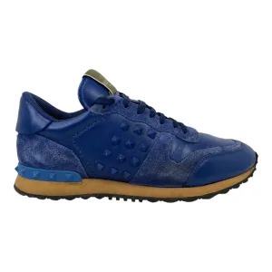 Men's Rockstud Low Trainers Blue Size EU 41 / UK 7