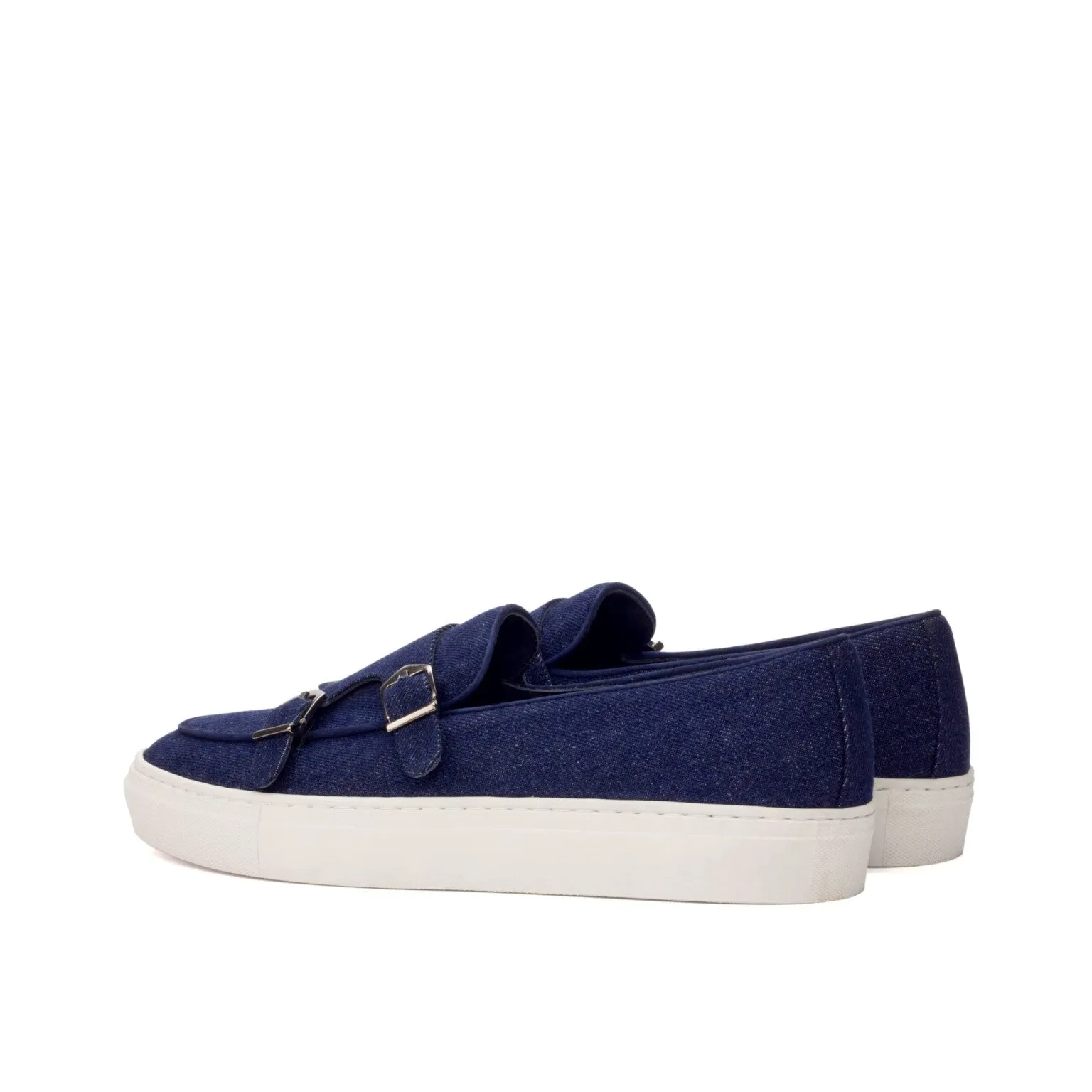 Navy Denim Double Monk Sneakers