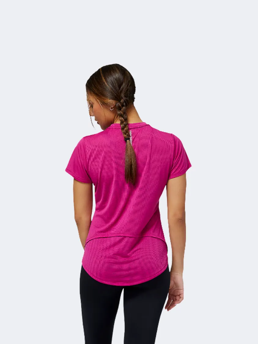 New Balance Accelerate Women Performanc T-Shirt Stone Pink