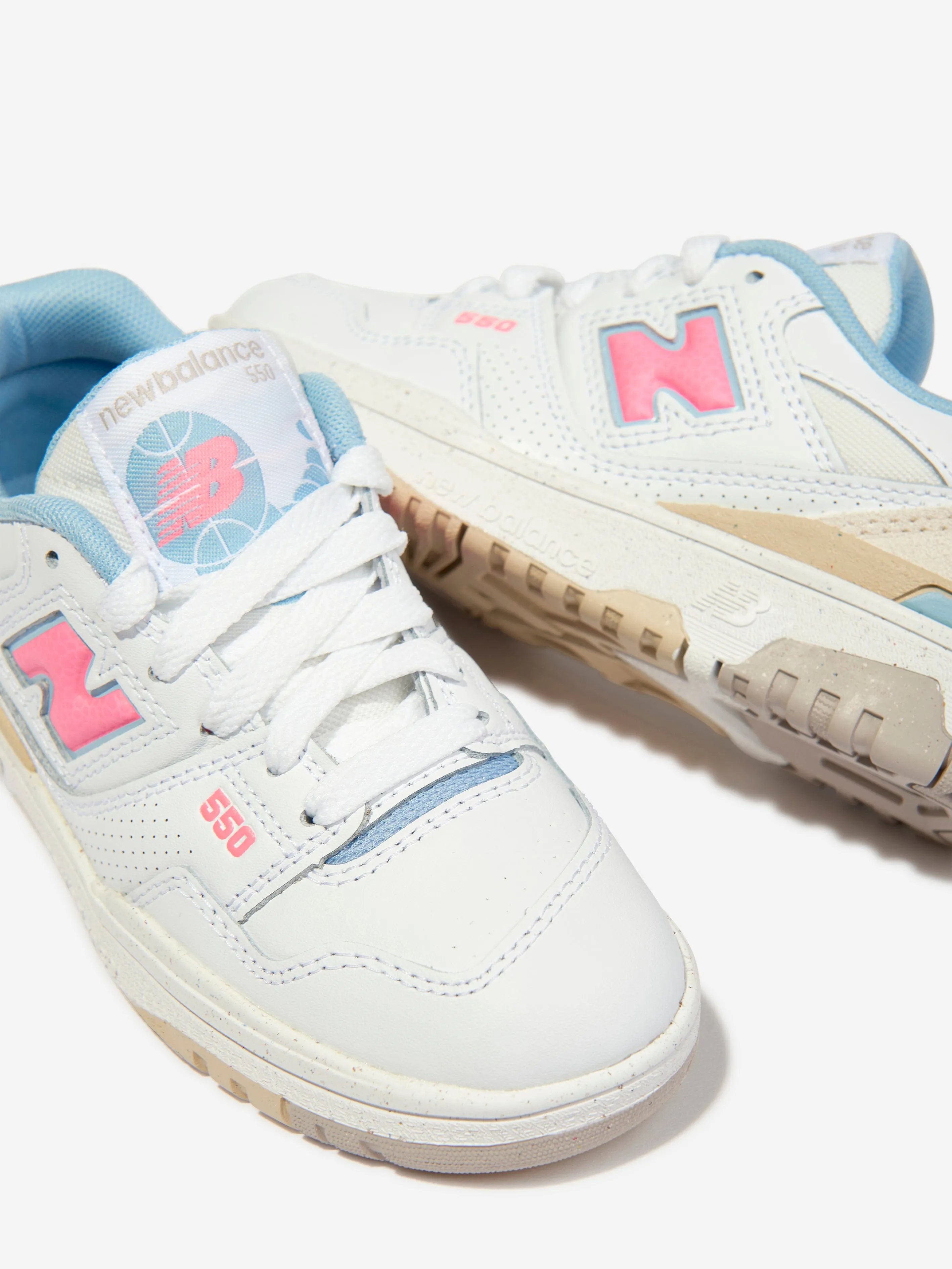 New Balance Girls B550 Trainers in White