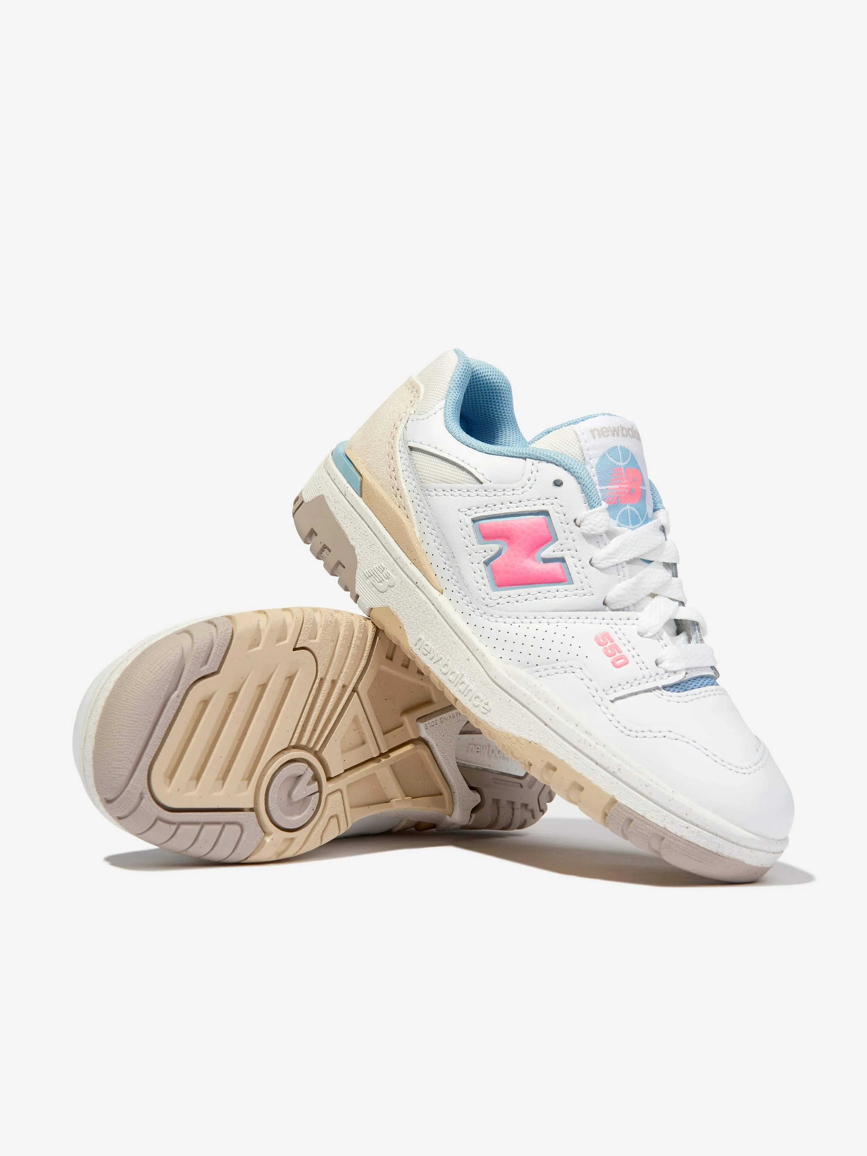 New Balance Girls B550 Trainers in White