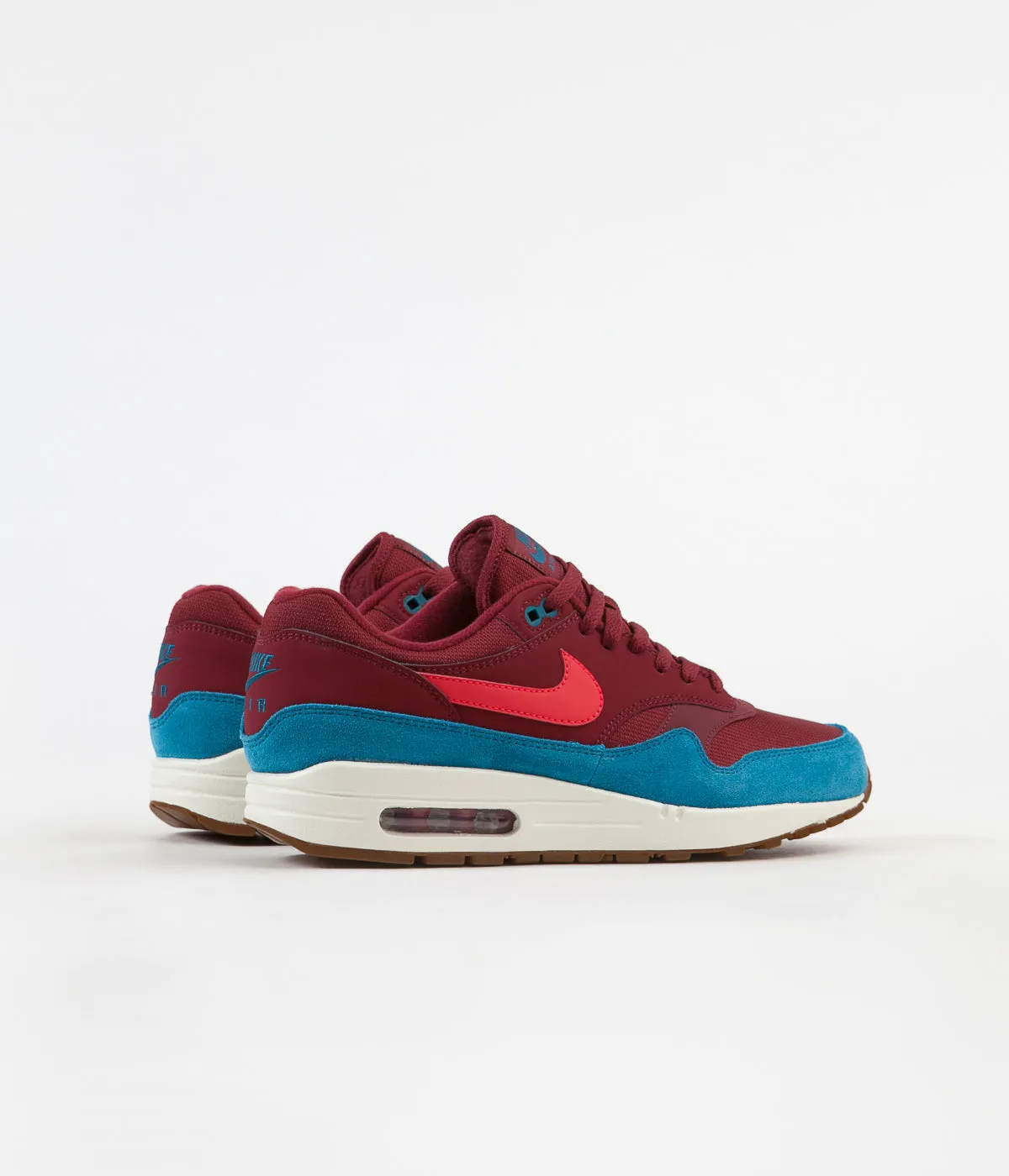 Nike Air Max 1 Shoes - Team Red / Red Orbit - Green Abyss - White