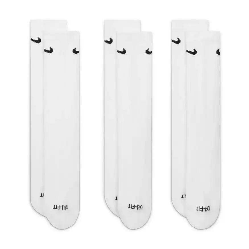 Nike Everyday Plus Cushioned Crew Socks (3 Pack) - White