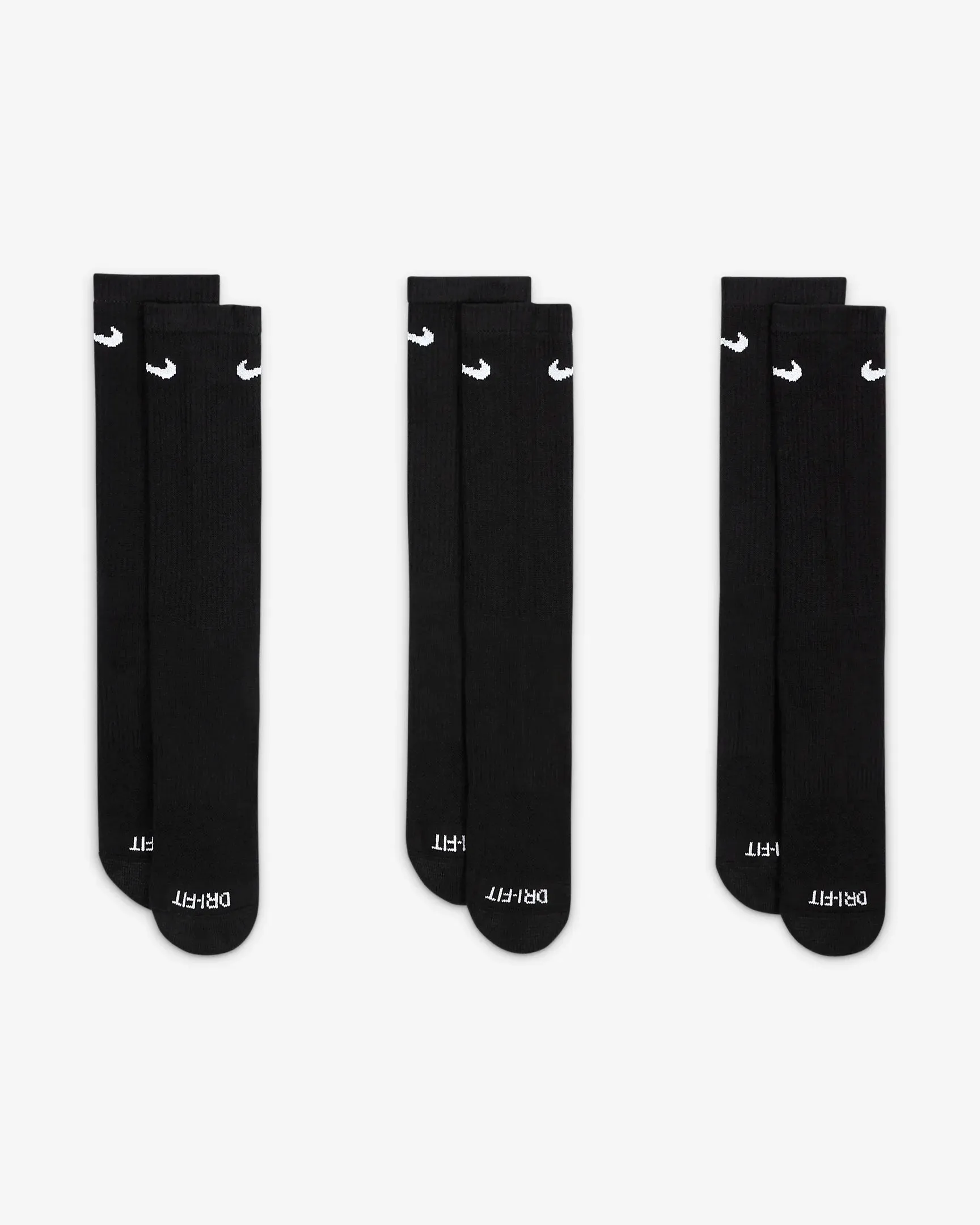 Nike Everyday Plus Cushioned Training Crew Socks Black (3 Pairs)