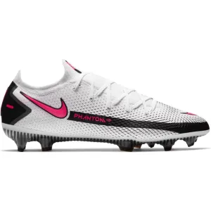 Nike Phantom GT Elite FG - WHITE/PINK BLAST-BLACK