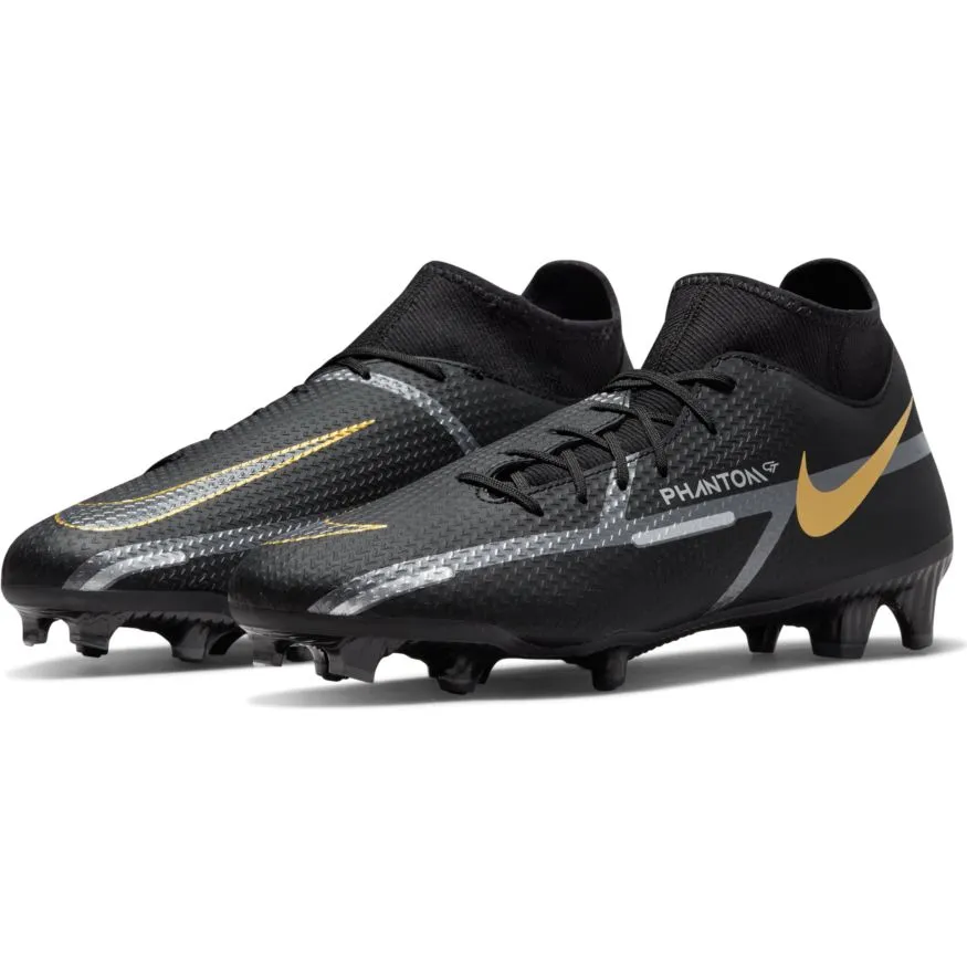 Nike Phantom GT2 Academy Dynamic Fit MG-BLACK/MTLC DARK GREY/METALLIC GOLD