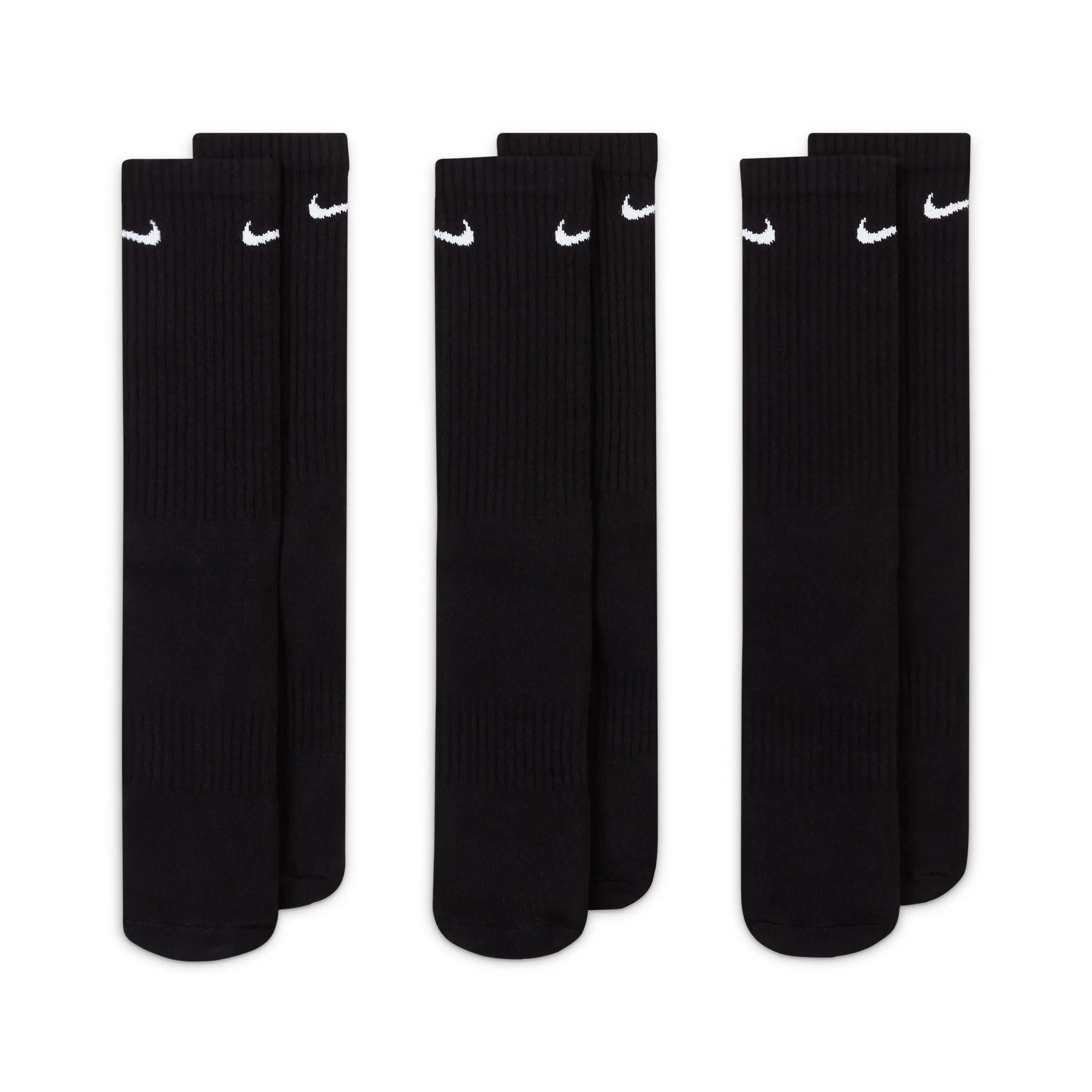 Nike SB Everyday Cush Crew Socks Black 3pk