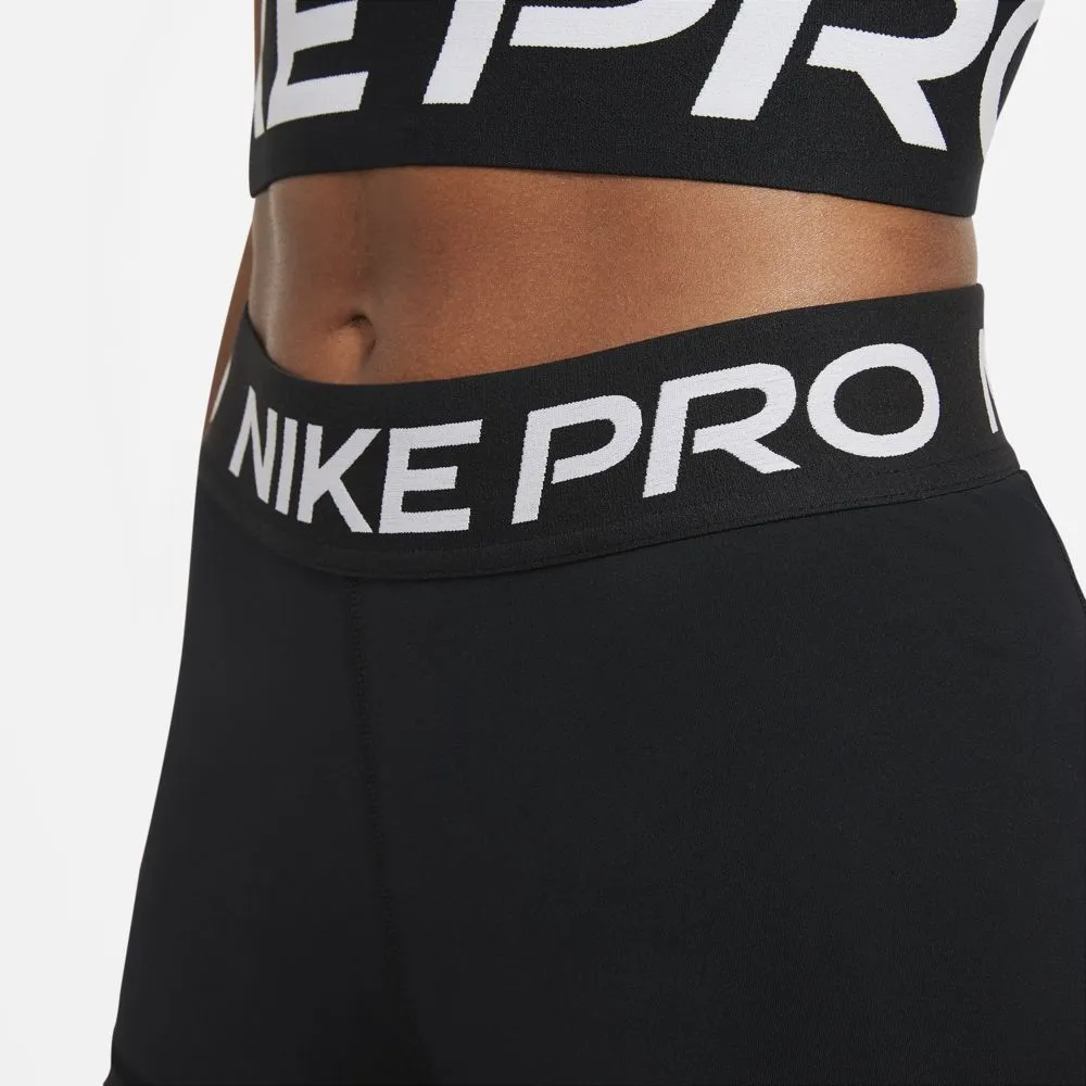 Nike Women's Pro 3 Inch Shorts Black / White