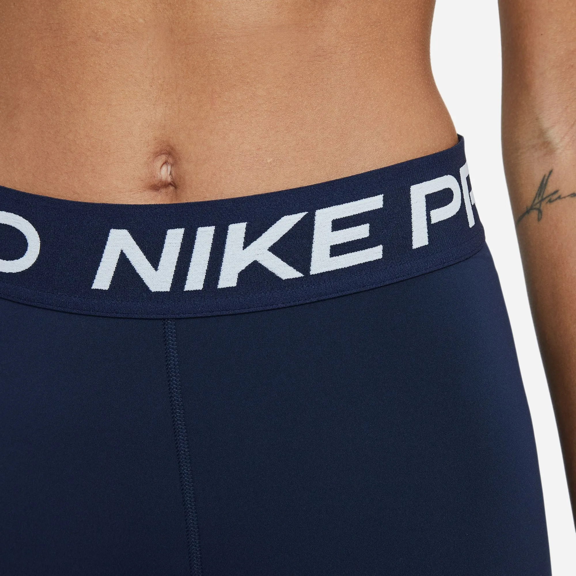 Nike Women's Pro 3 Inch Shorts Obsidian / White