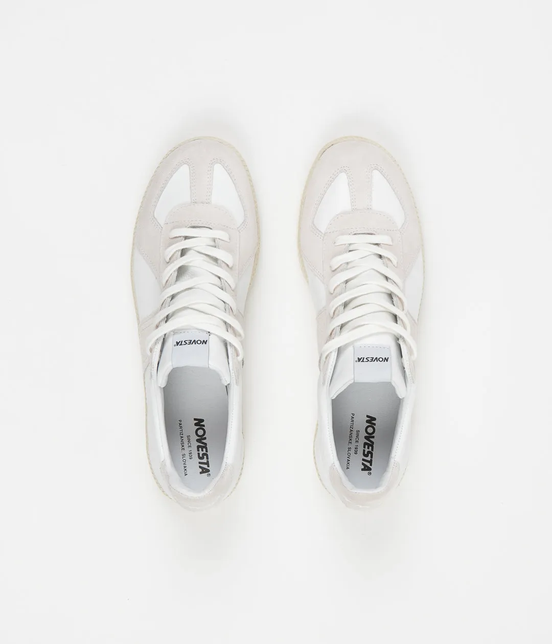 Novesta German Army Trainer Shoes - White / Ecru