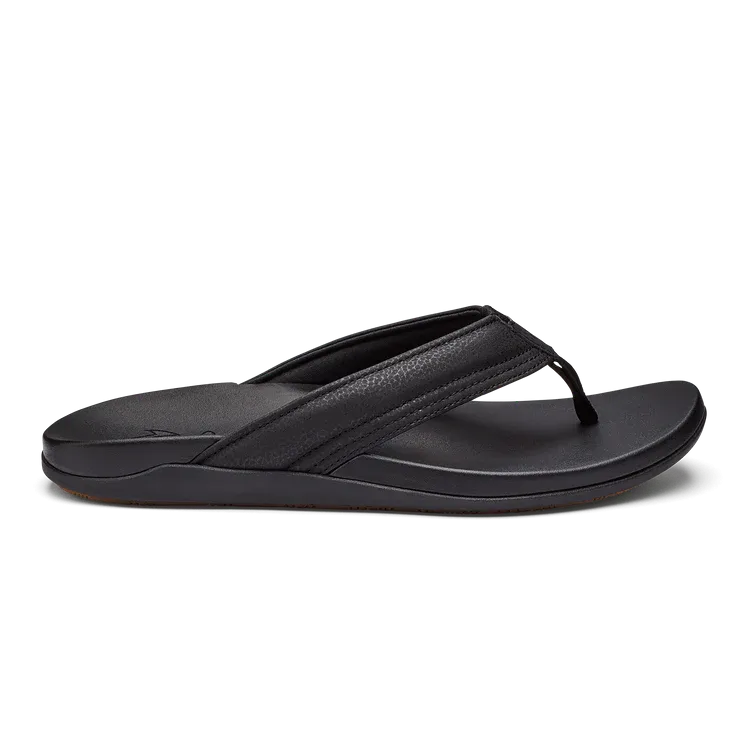 Olukai "Maha" Men's Relief Sandals- Black