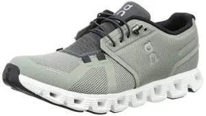 ON Mens Cloud 5 Textile Synthetic Kelp Shadow Trainers