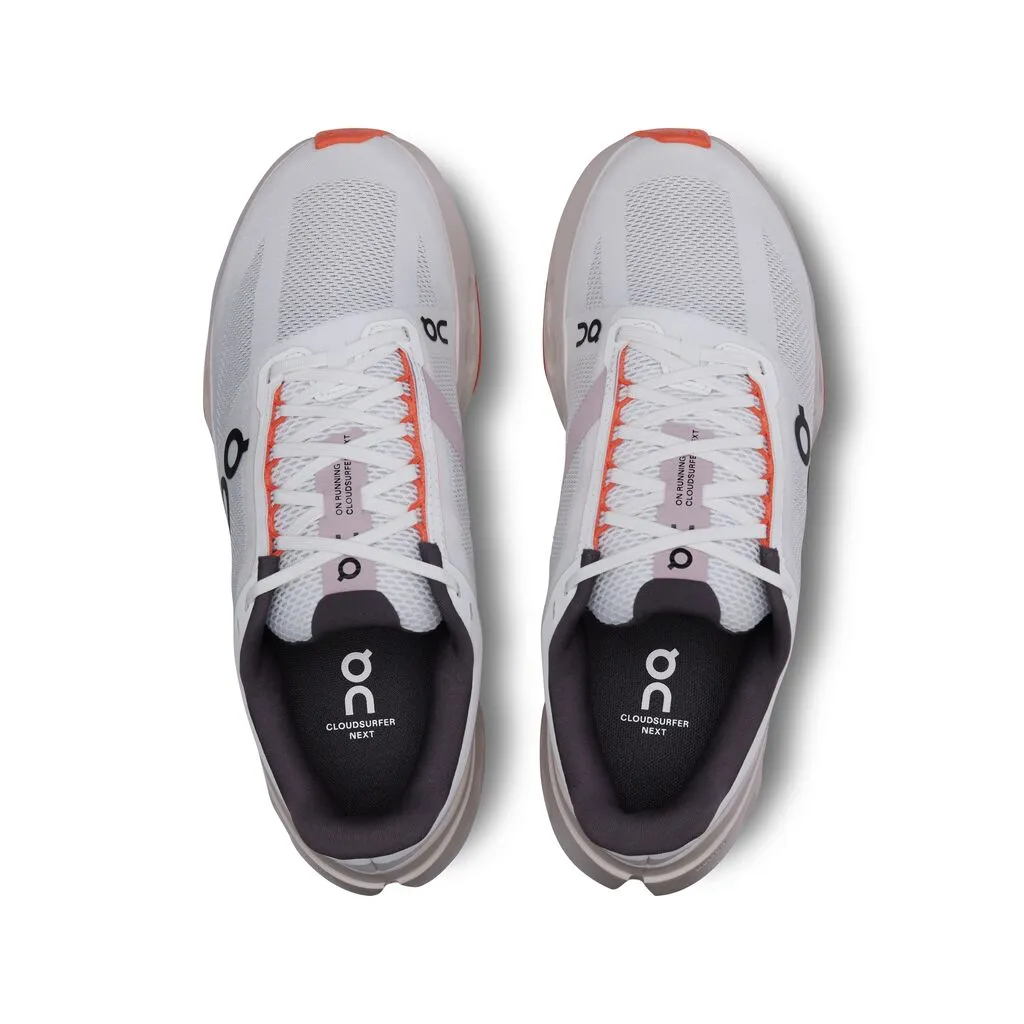 On Women's Cloudsurfer Next Running Shoes White / Flame