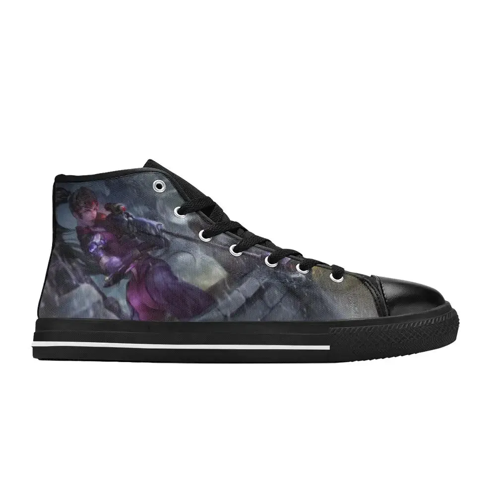 Overwatch Shoes , Overwatch Widowmaker Shoes High Top Sneakers for Kids and Adults