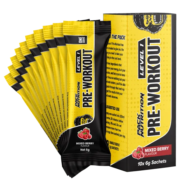 Pack Nutrition Level 1 Pre-Workout 10 Serve *Gift*